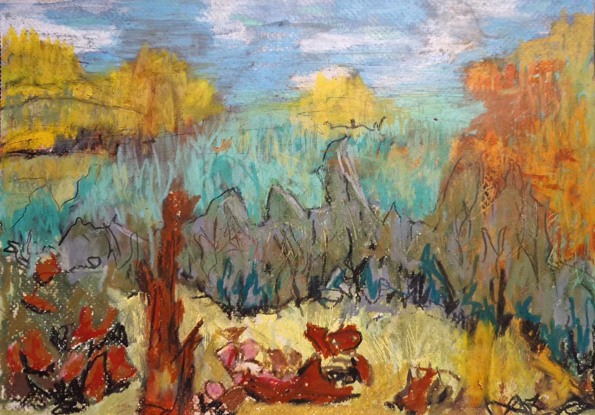 solgt 2024 - A4, pastel på papir 