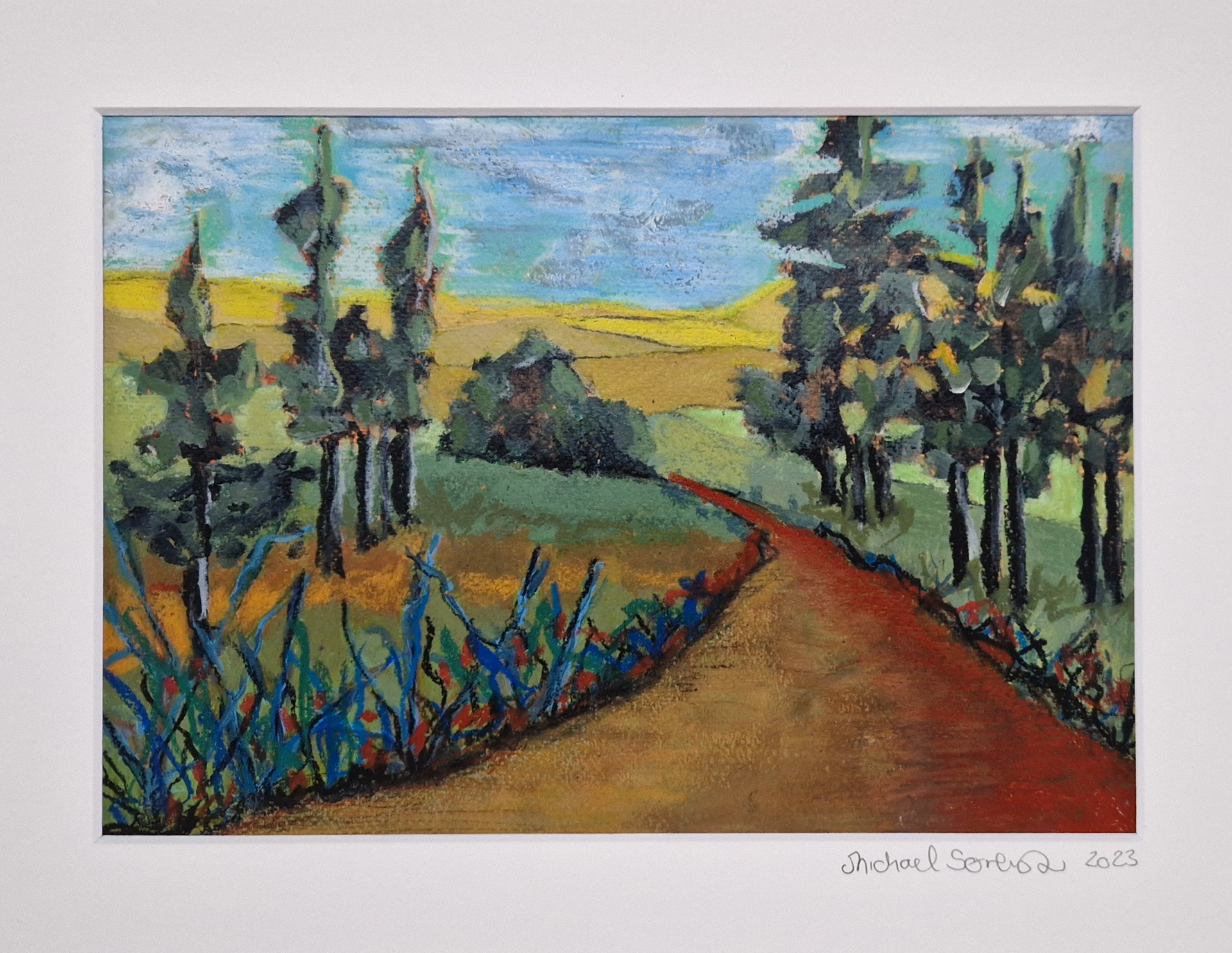 1200 kr. 2023, A4 akryl og pastel på papir. 