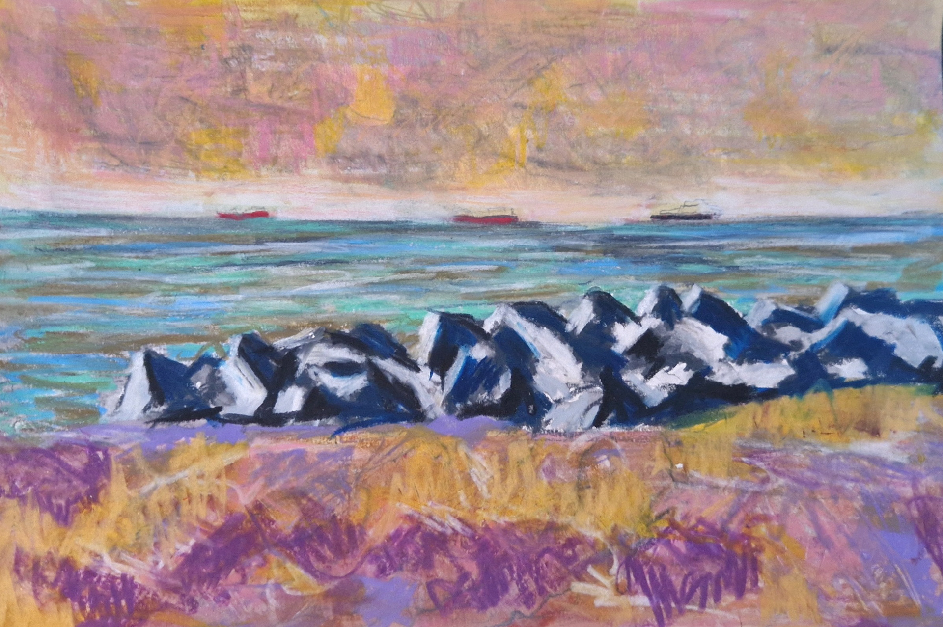 1200 kr. Skagen 2025 A4 pastel på papir 2025