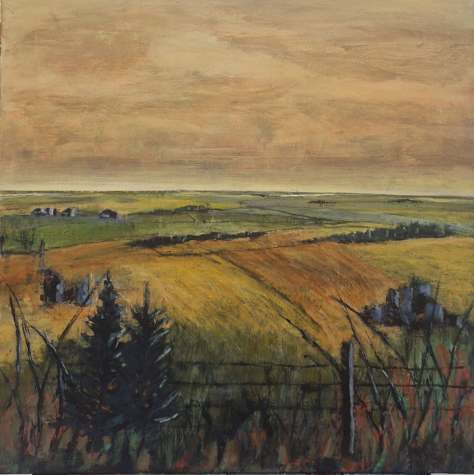 Solgt. 60x60, akryl på lærred 4500 kr.