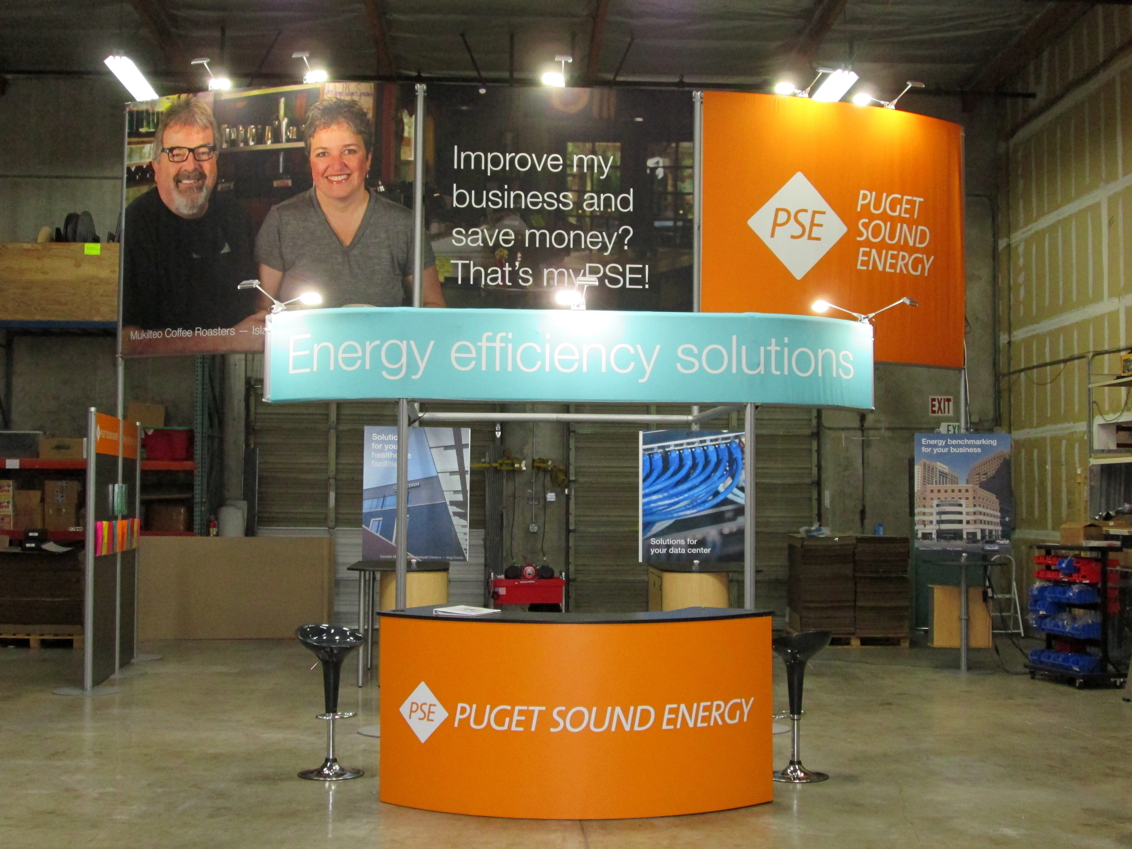 Puget Sound Energy 2-Story Testimonial Panel