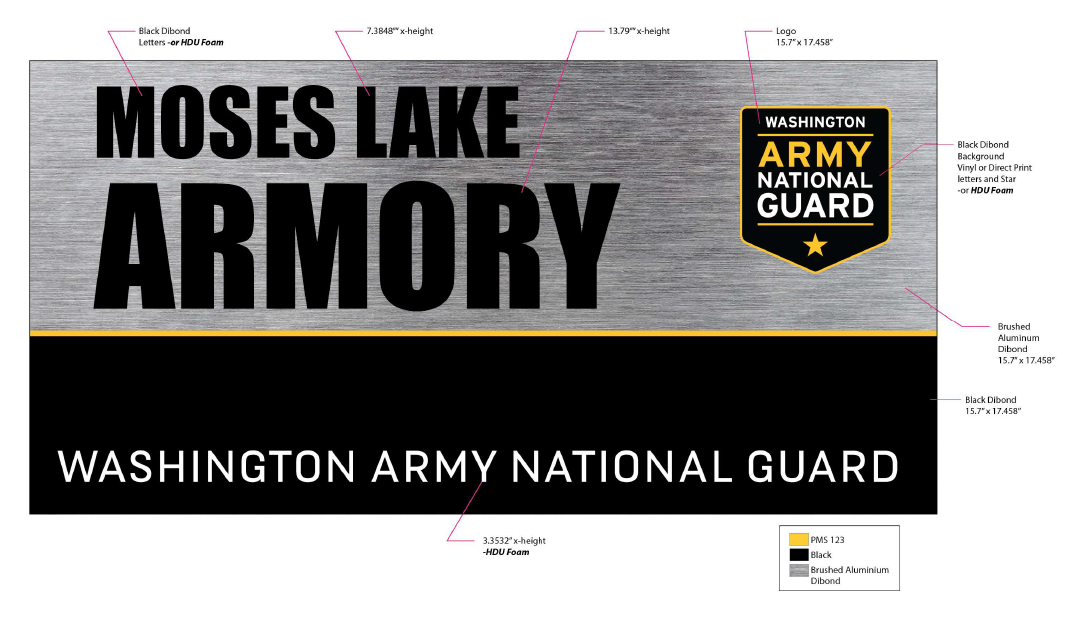 SPEC DRAWING FOR FIELD SIGN