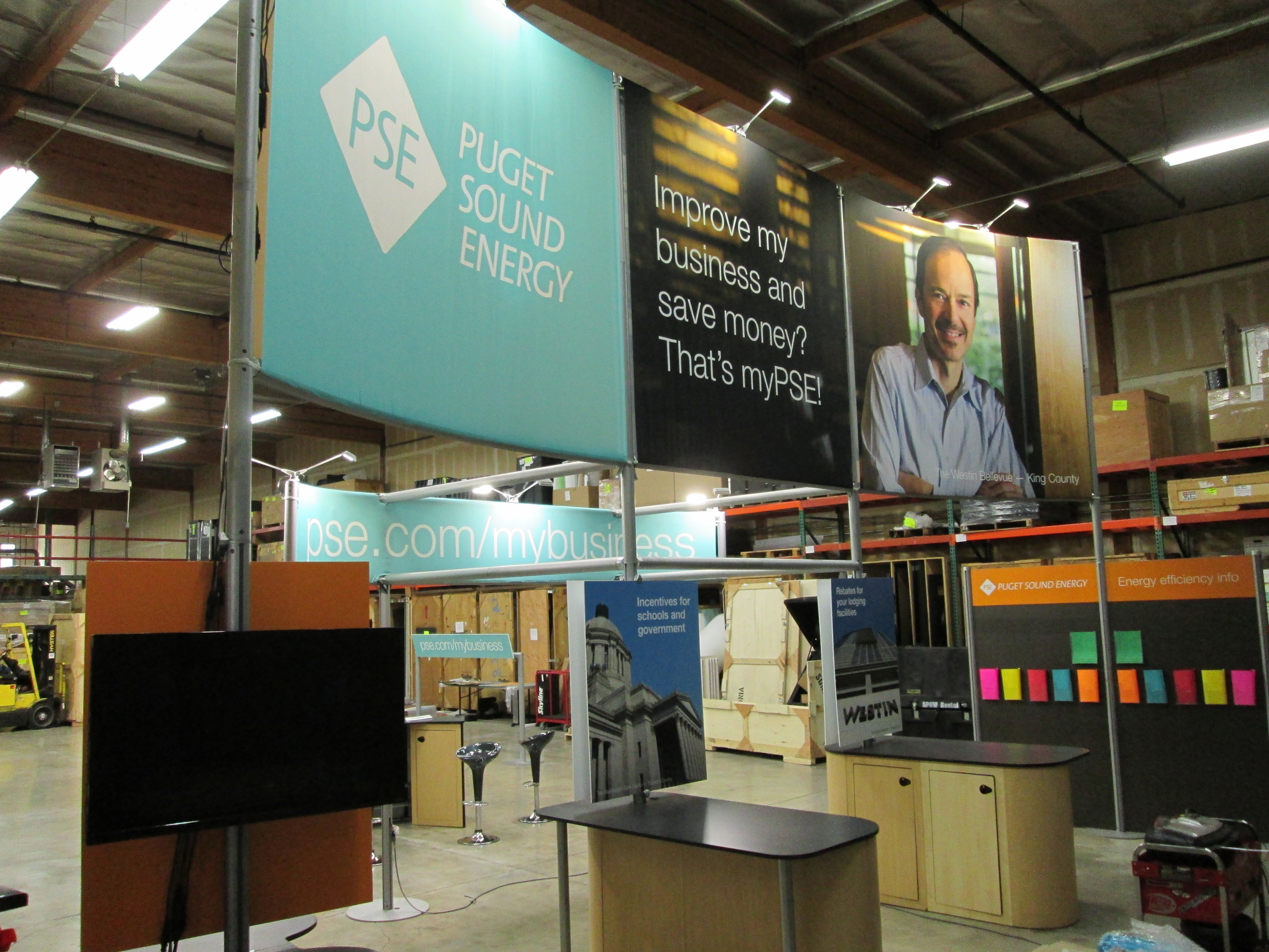 Puget Sound Energy 2-Story Testimonial Panel