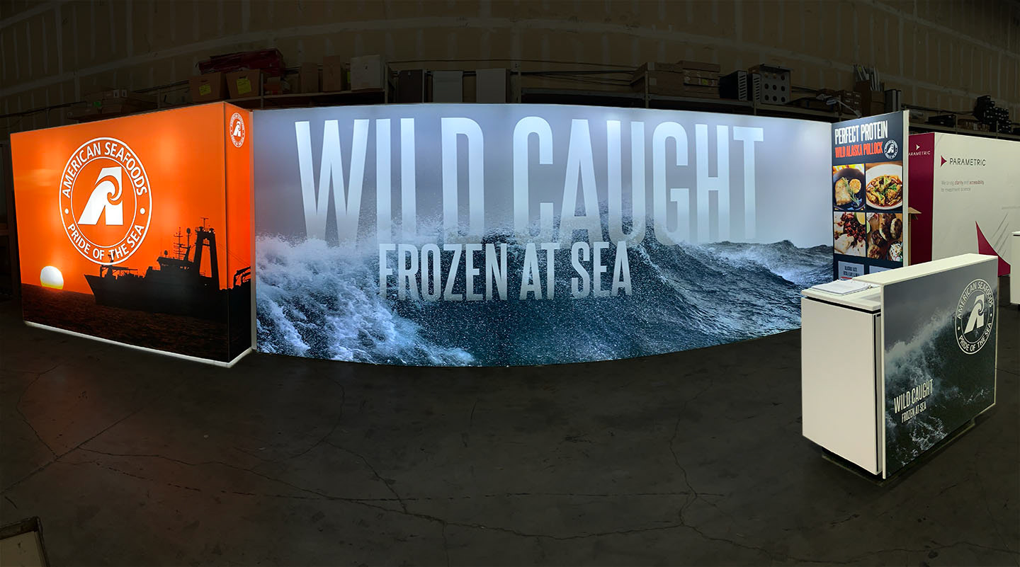 Large Backlit Graphics Stand Out at the Boston Seafood Show
