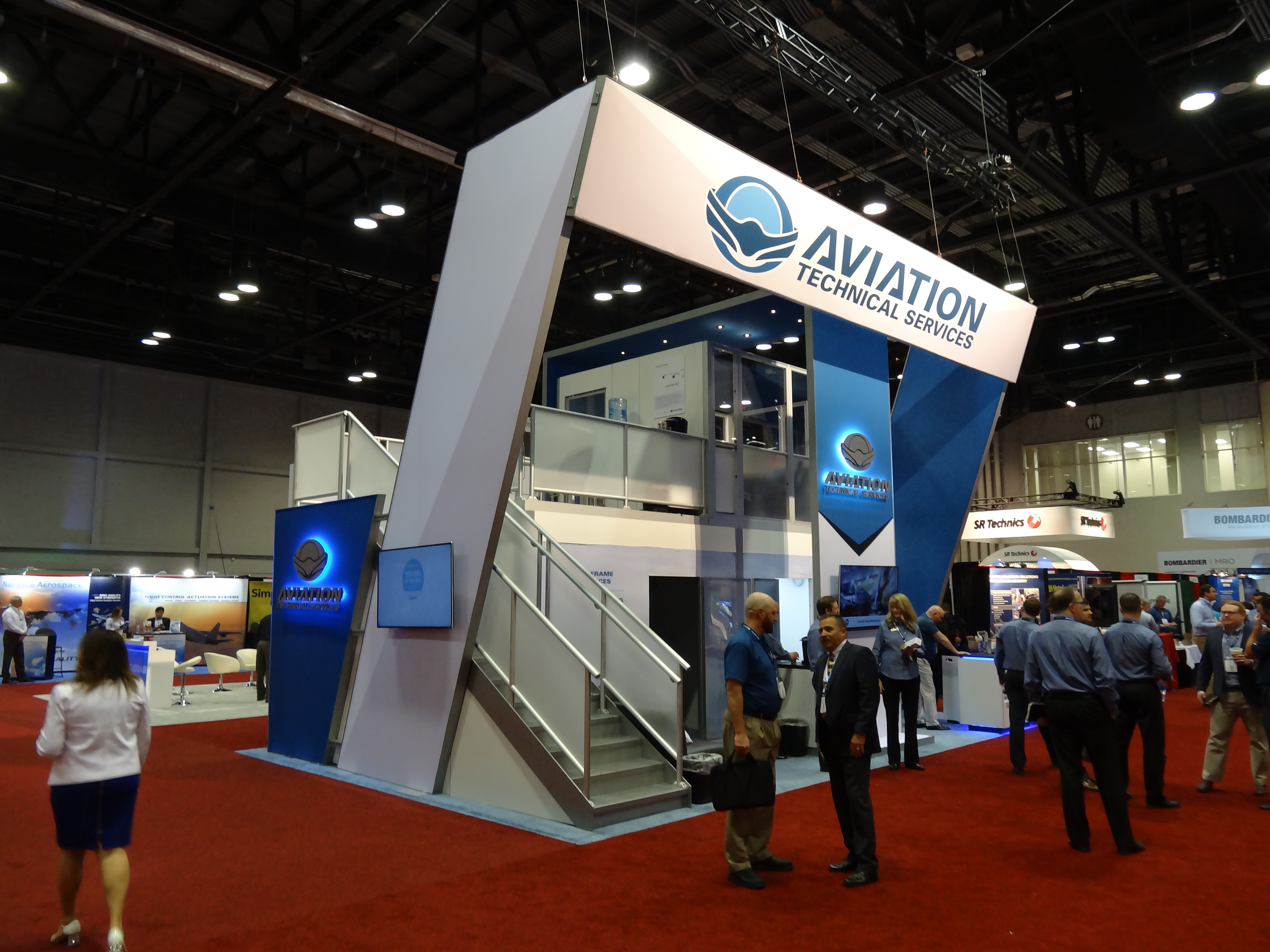 Aviation Technical Services Booth in Action