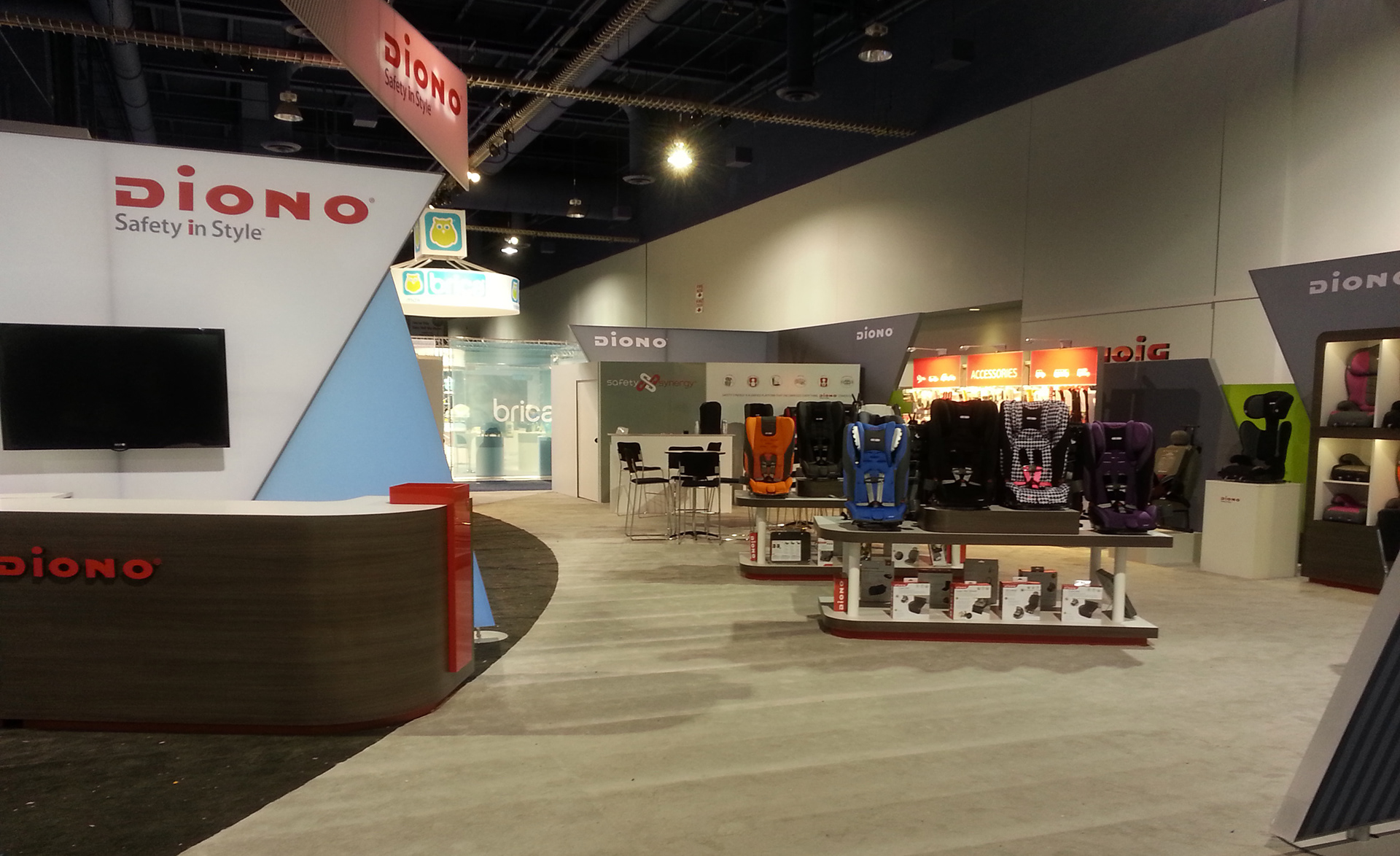 Diono -"Safety in Style" Brand for Children Highlighting Product on the Show Floor
