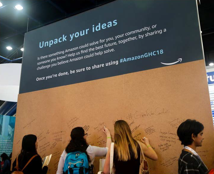 The turnout and level of engagement exceeded our expectations. The wall panels were fully utilized with interactions, and attendees had productive discussions with recruiters throughout the space. This greatly benefited the Talent Acquisition team, providing them with a substantial number of leads for hiring at Amazon.