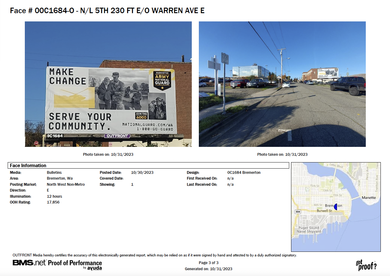 Proof for Approval from OUTFRONT Media