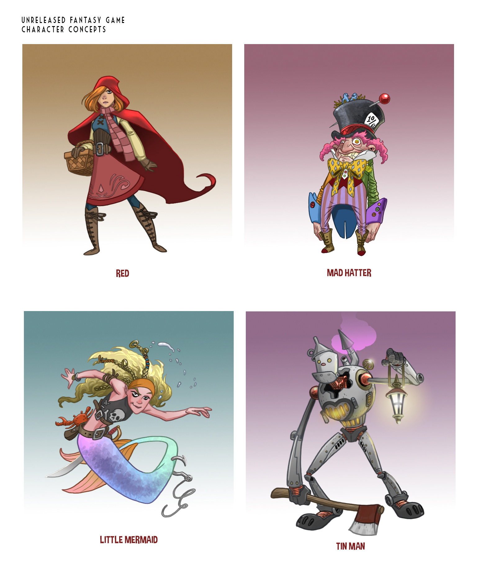 "Unrealeased Fantasy Character Concepts"