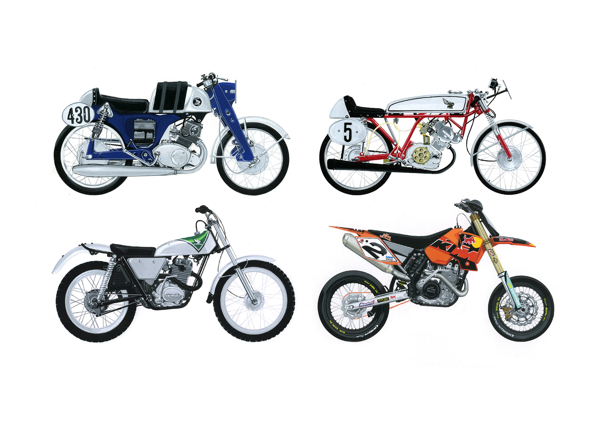 motorcycle / Liquitex