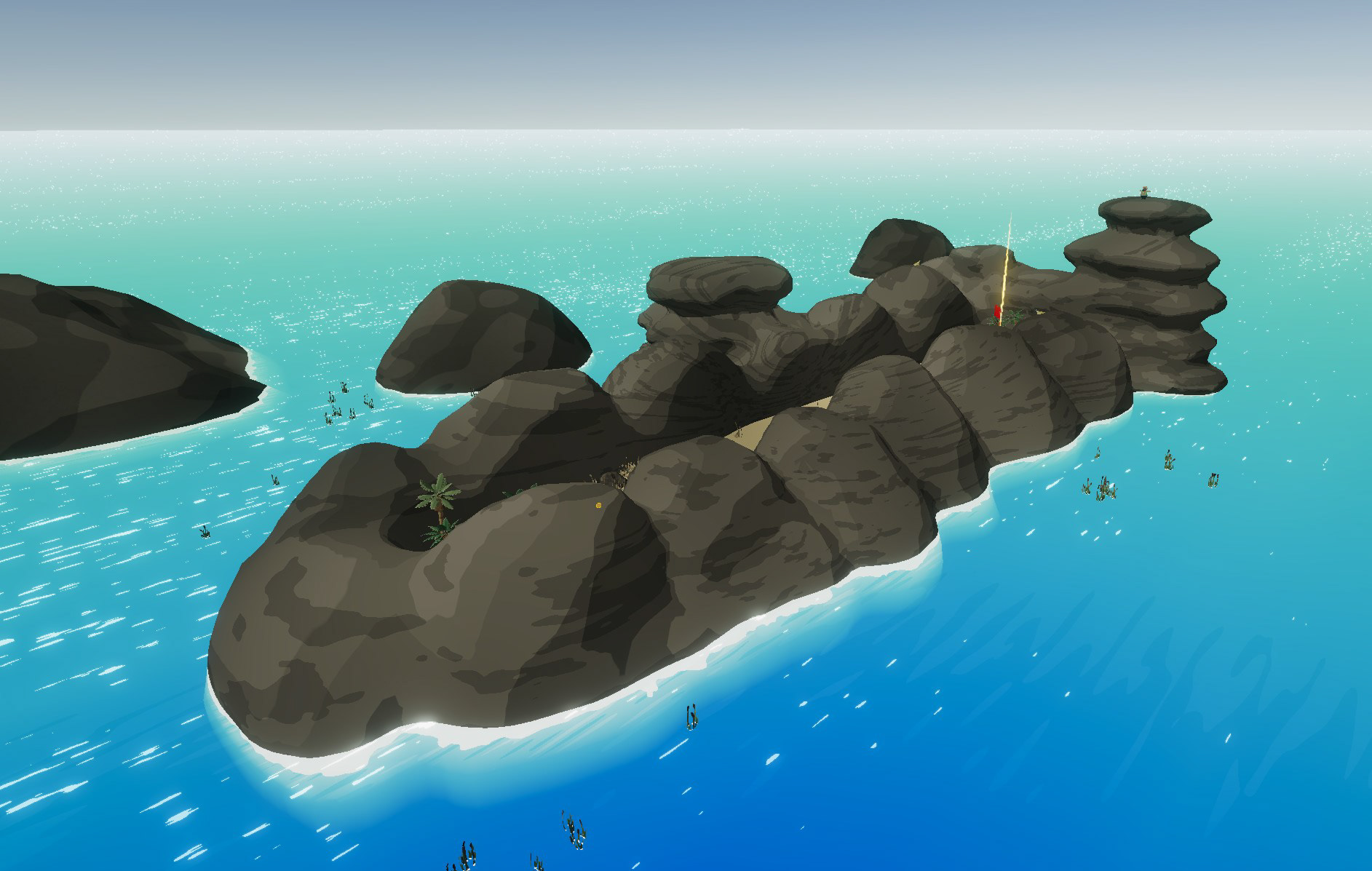 An elaborate rock formation that I made