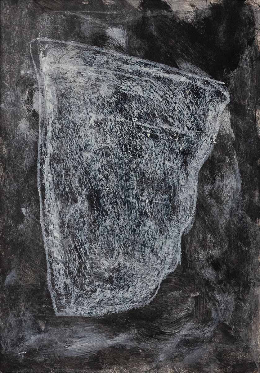 acrylic, charcoal and hard pastel on paper