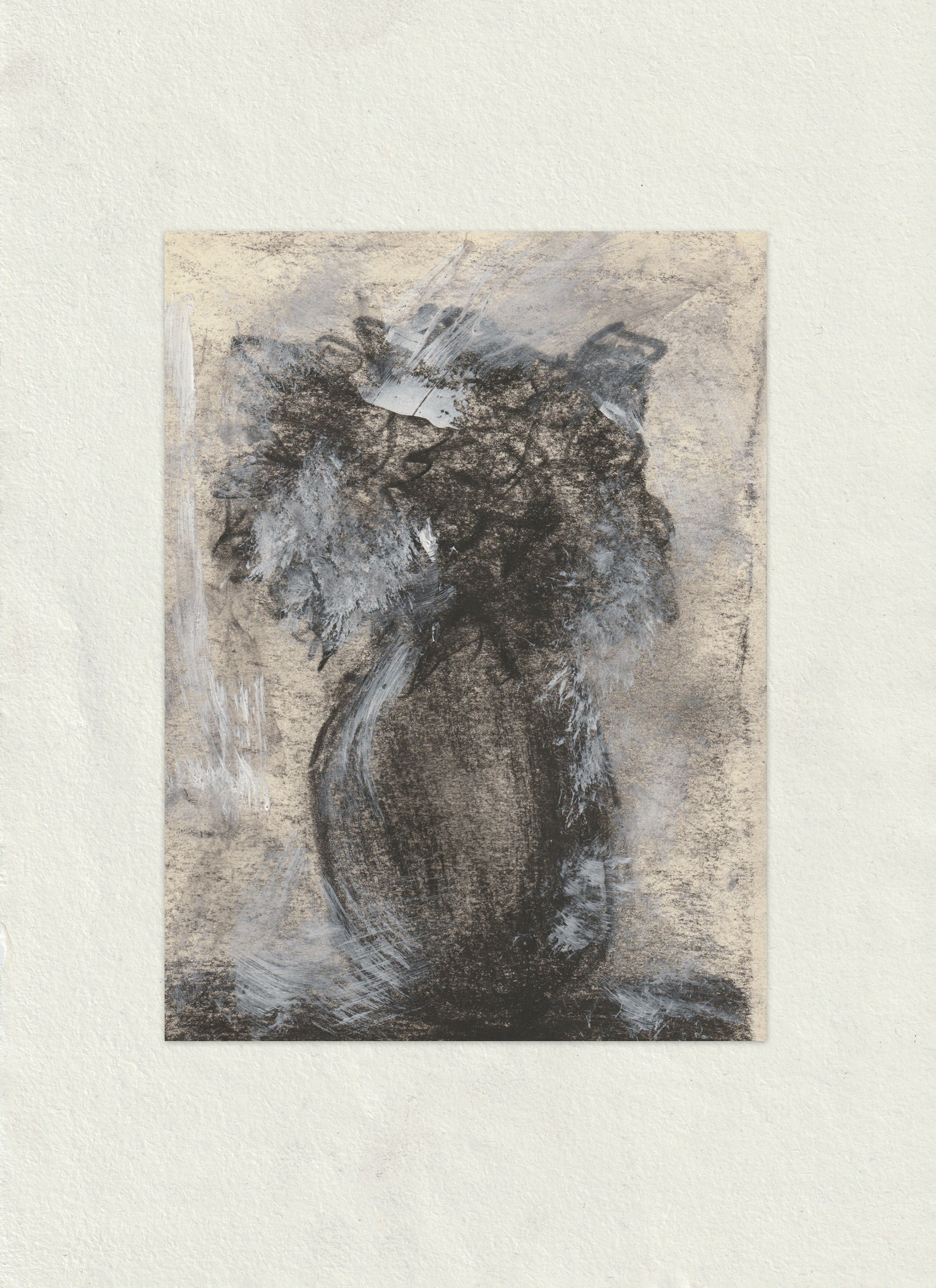 charcoal and acrylic on paper