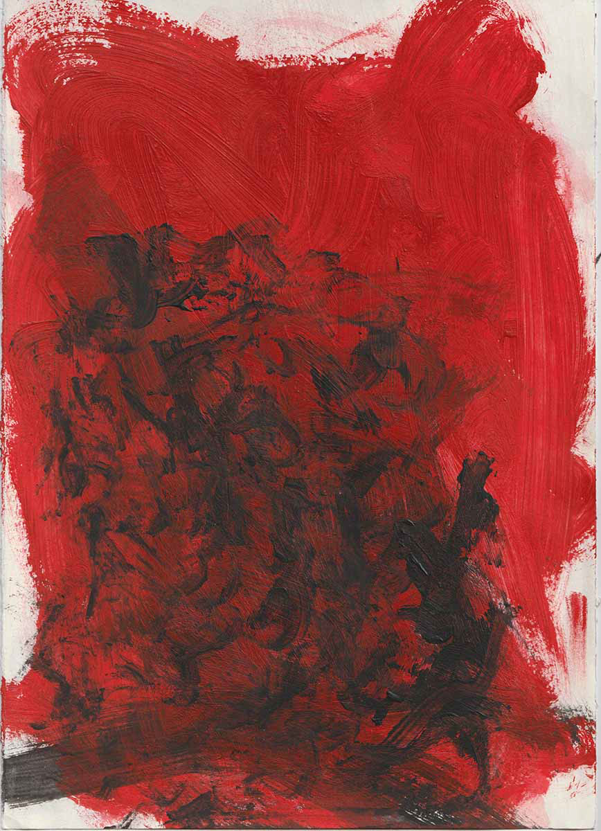 acrylic and charcoal on paper