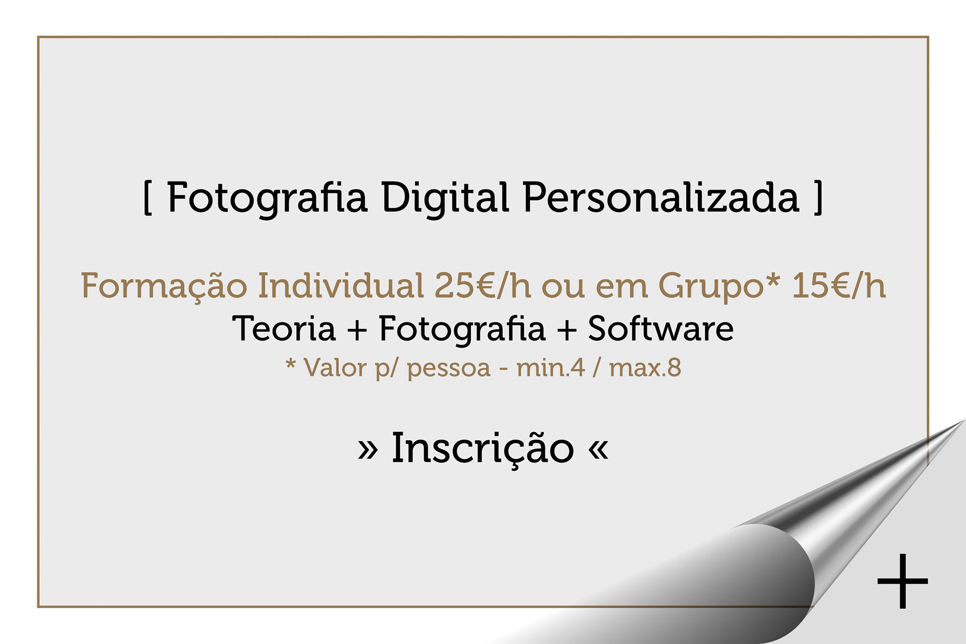 Formação Personalizada de Fotografia Digital