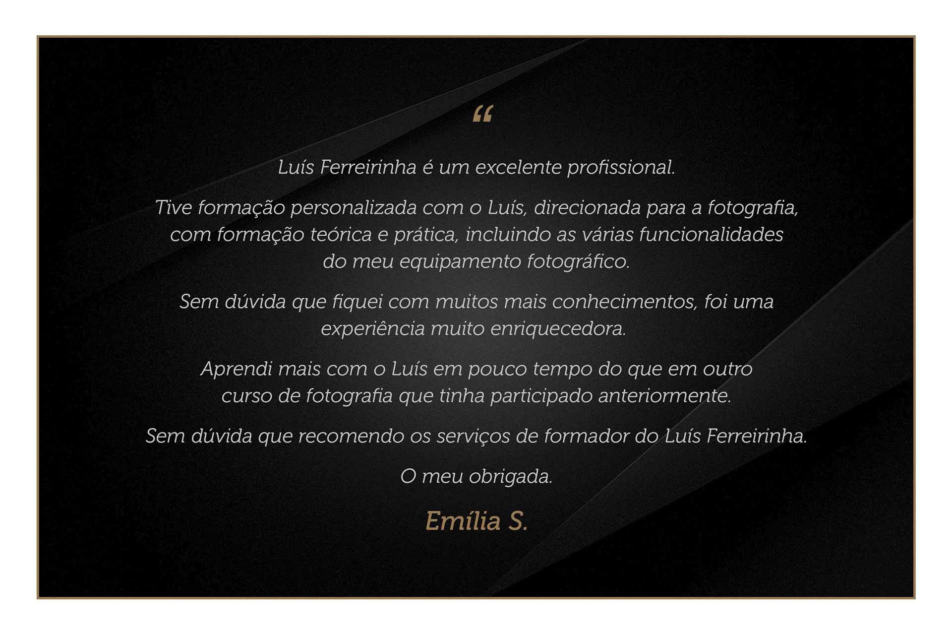 Testemunho | Emília S.