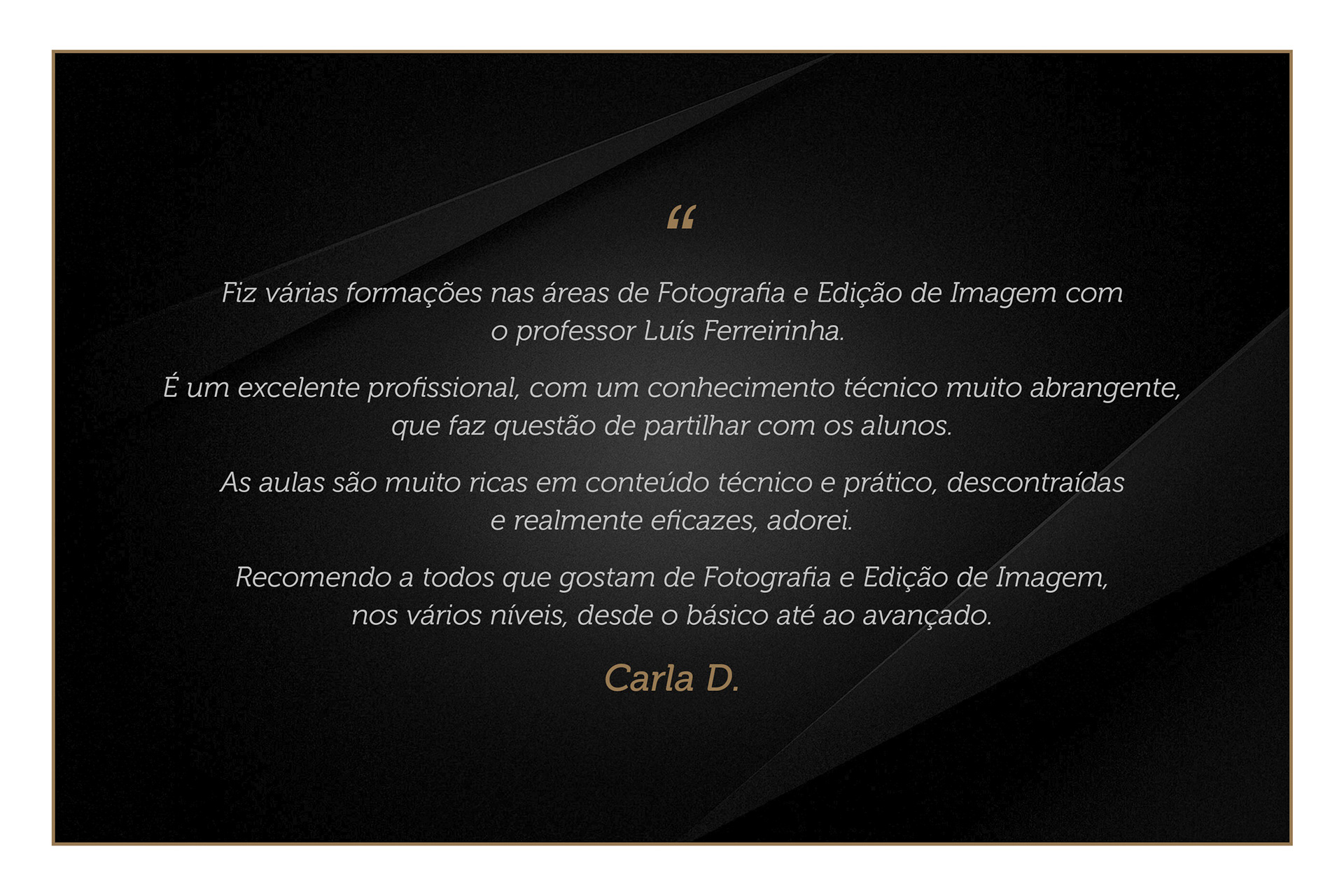 Testemunho | Carla D.