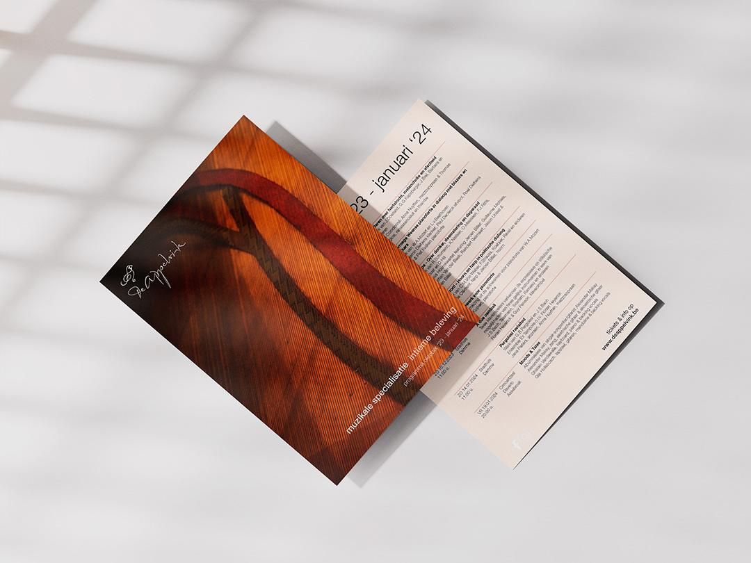 Flyer van het muzikaal programma van de Appelvink