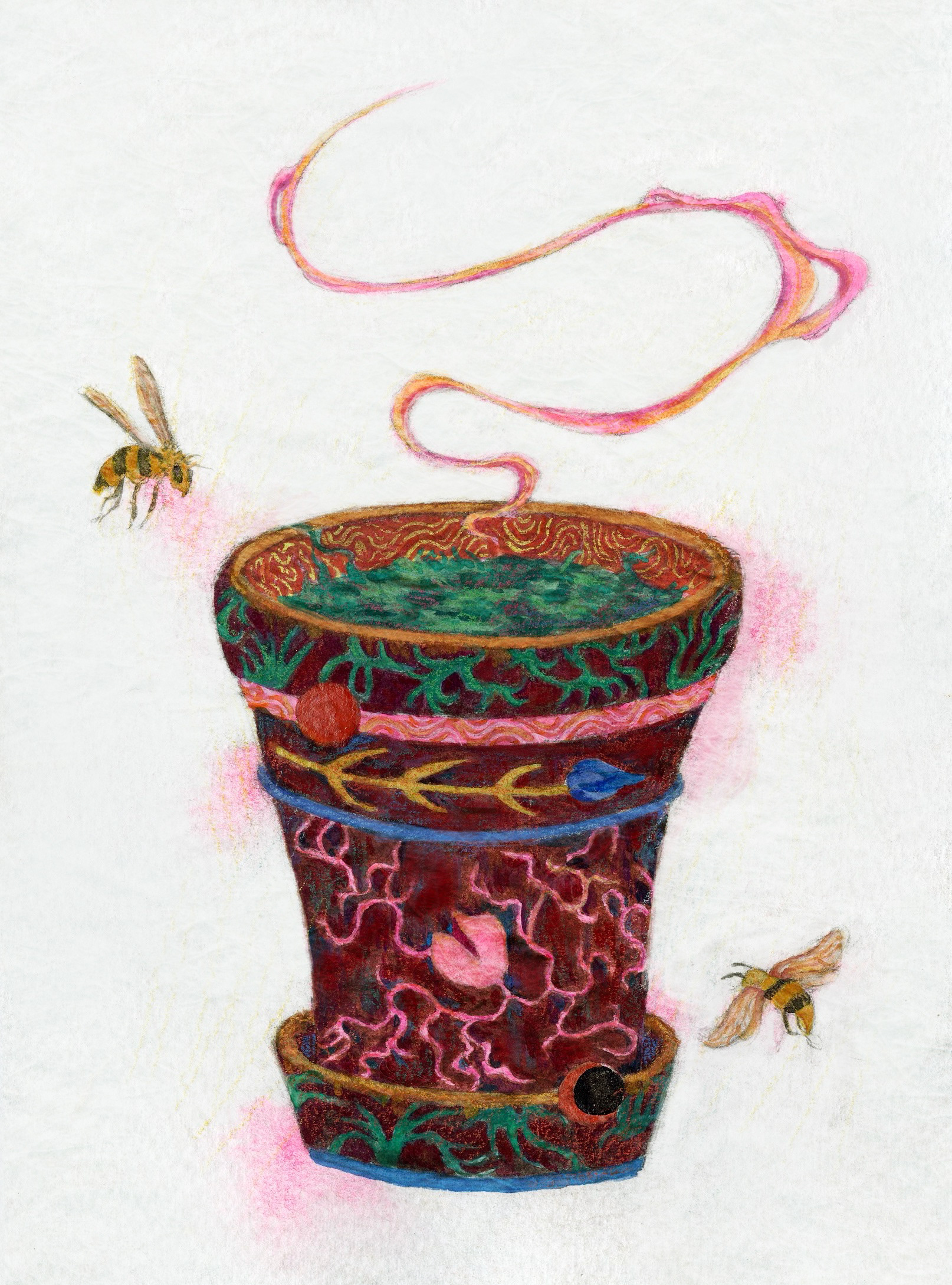 The Secret Song (gouache and watercolor)