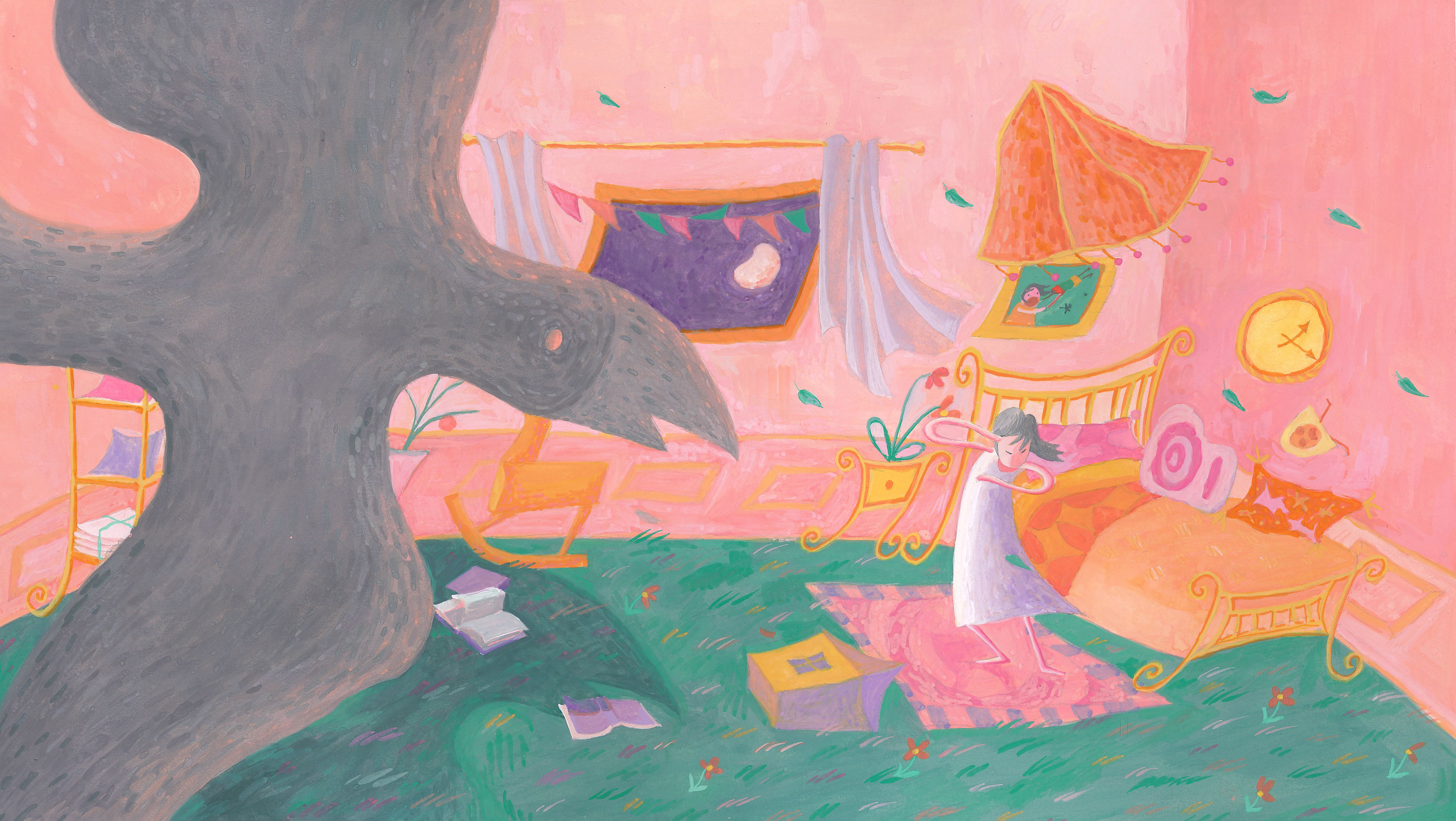 I'm Bored (gouache), 2025