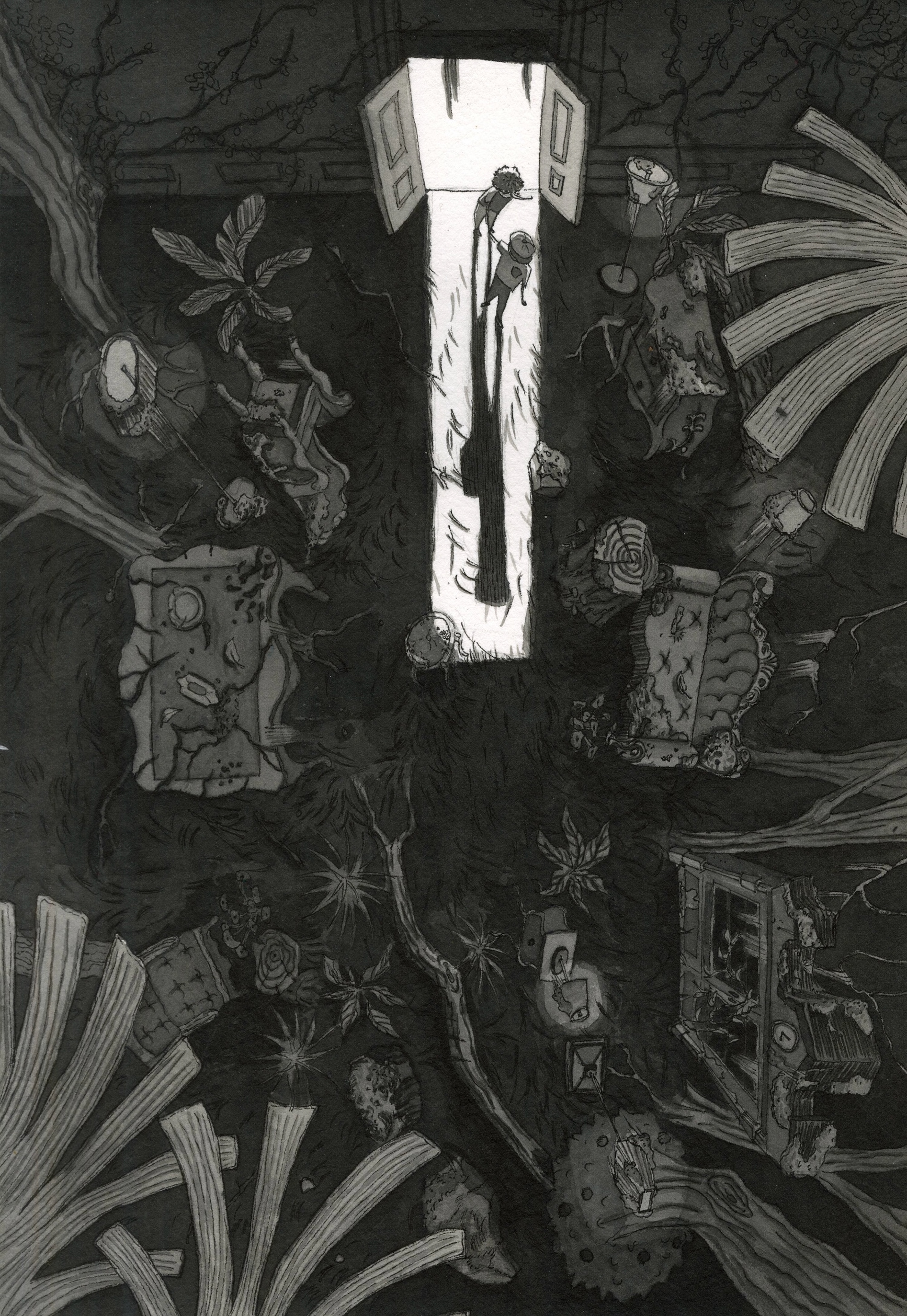 Arknoah, ink on paper, 2022