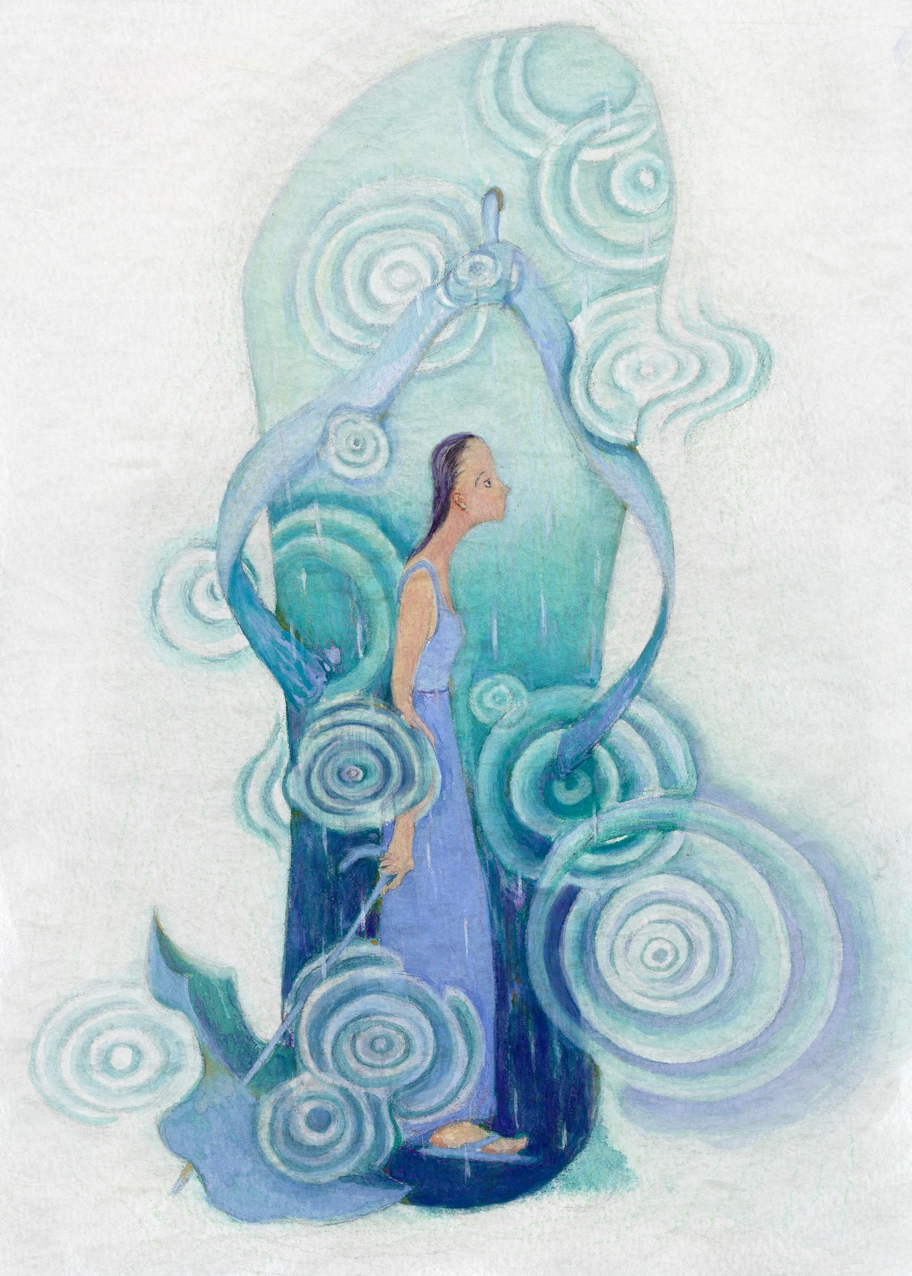 The Secret Song (gouache and watercolor)