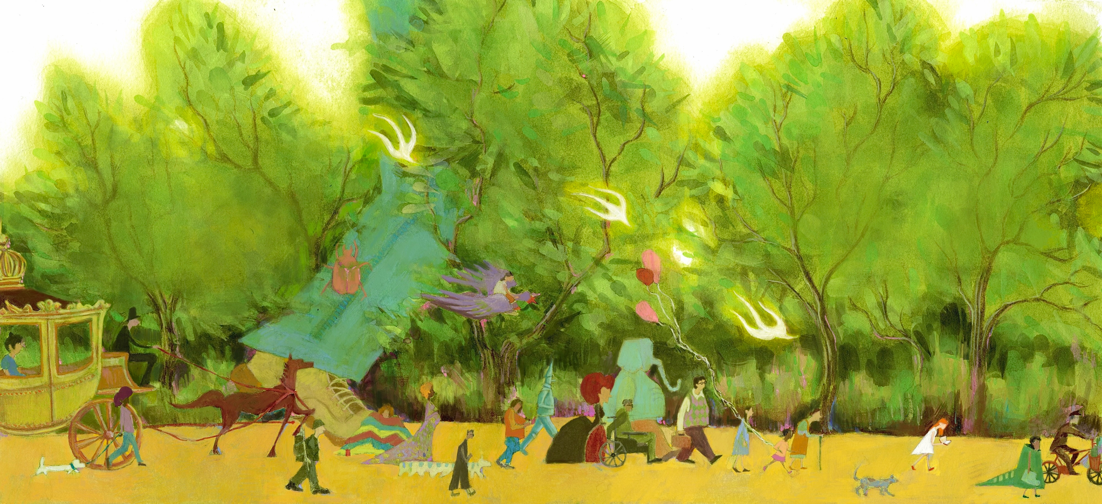 Magic of Books (gouache and watercolor), 2024