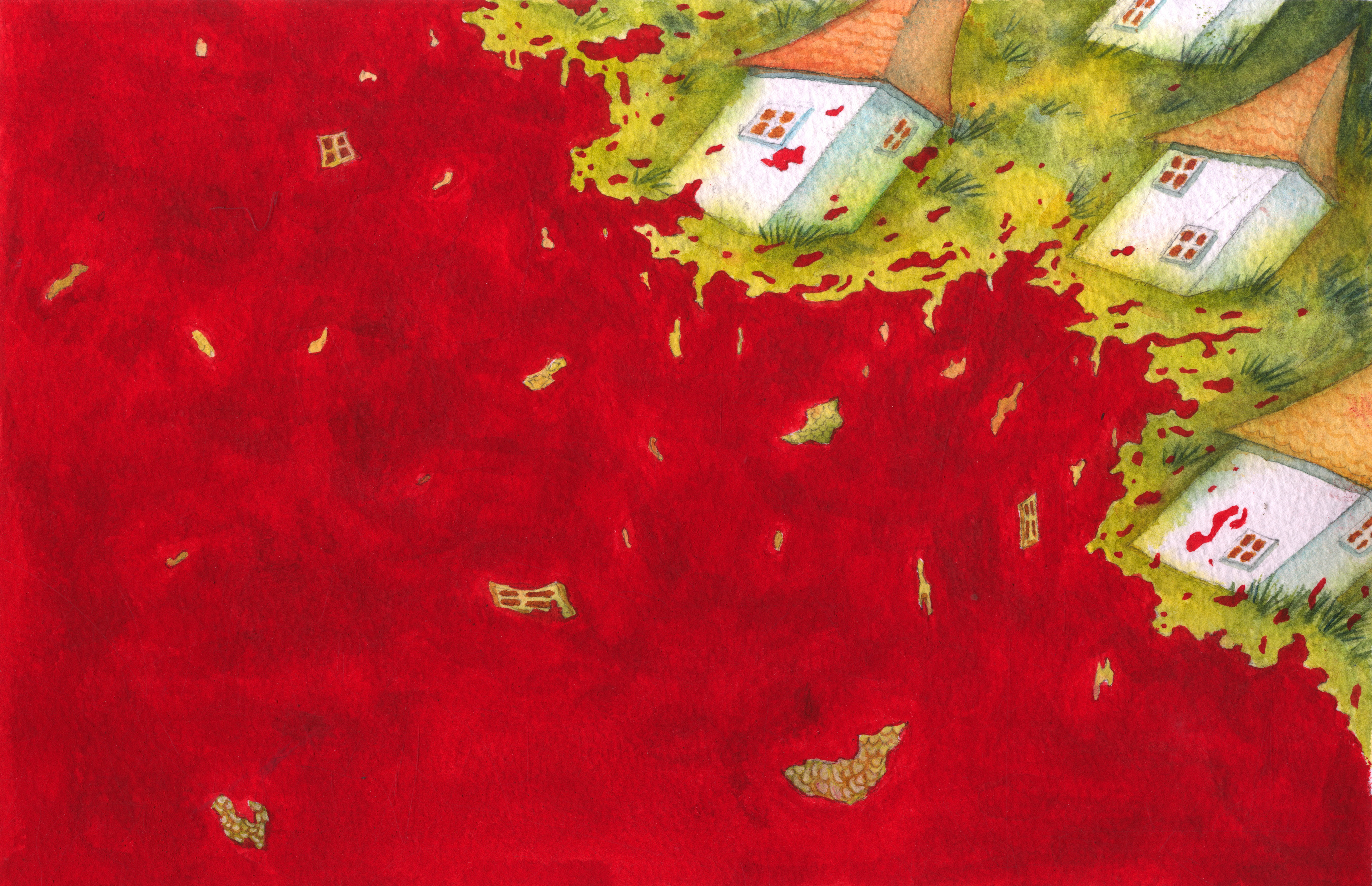 Fantasy, watercolor, 2023, Featured in Juste Milieu Zine Issue 19