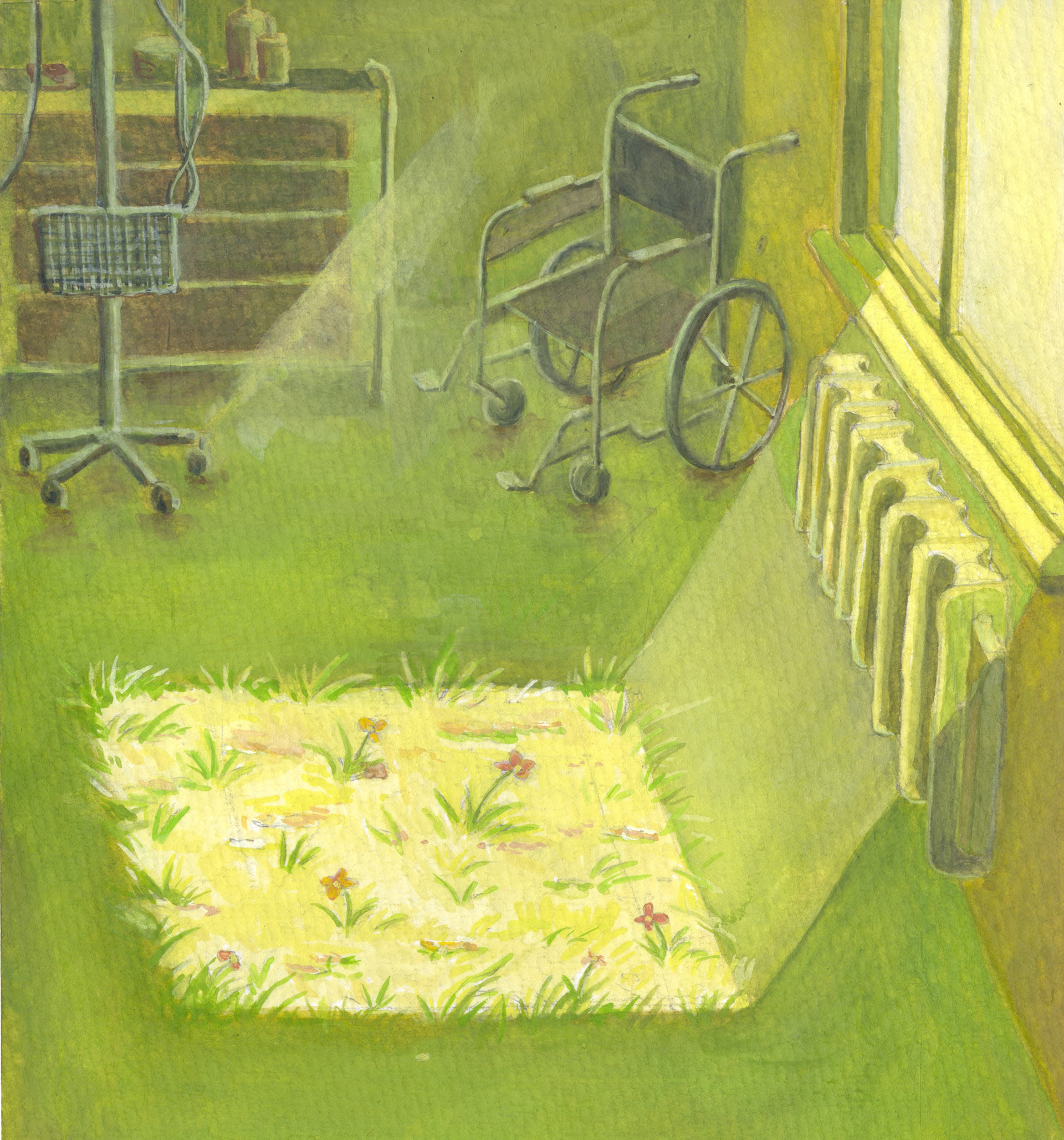 The Temple of Earth and Me (gouache and watercolor), 2023