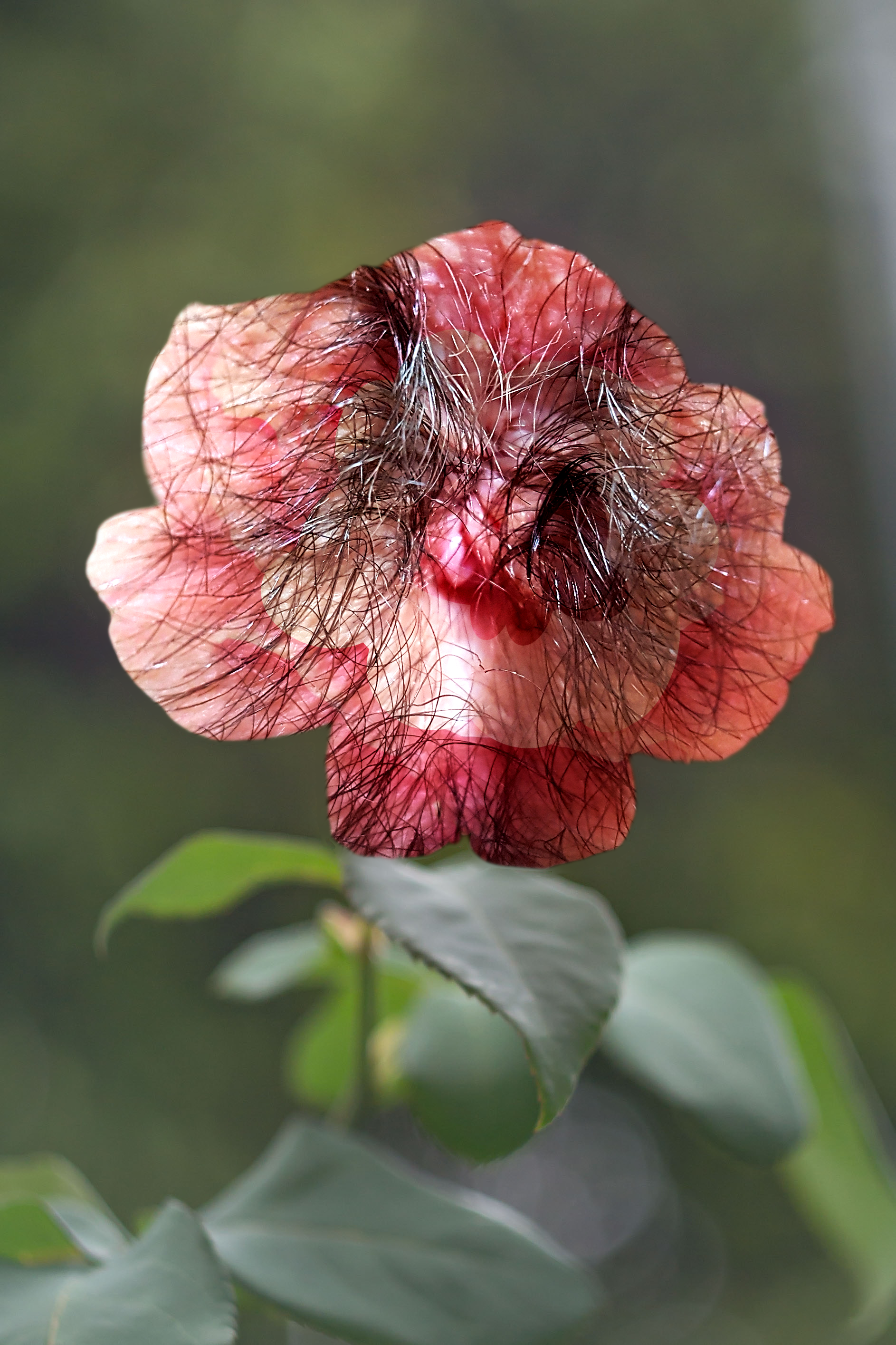 An anus in the shape of a photo-realistic flower.