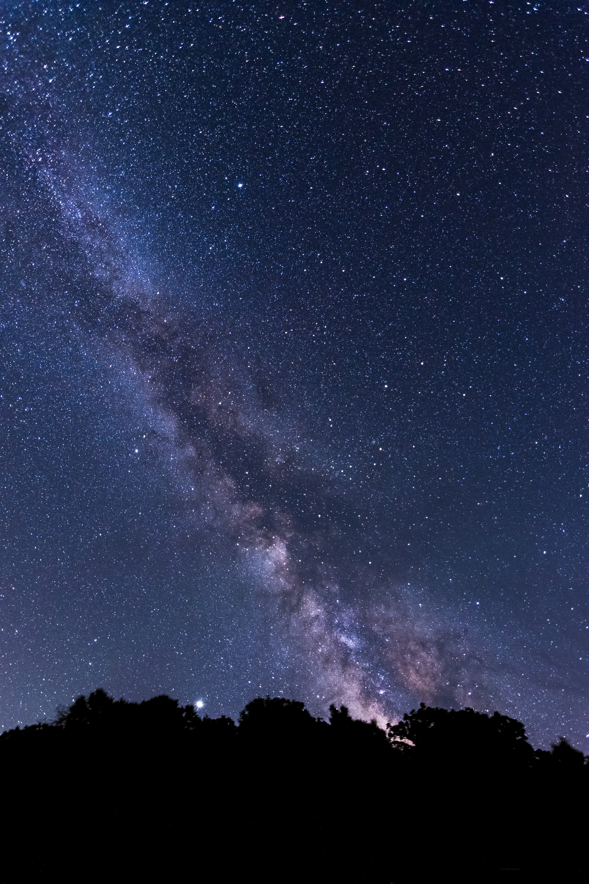 Jupiter Rising Under the Milky Way