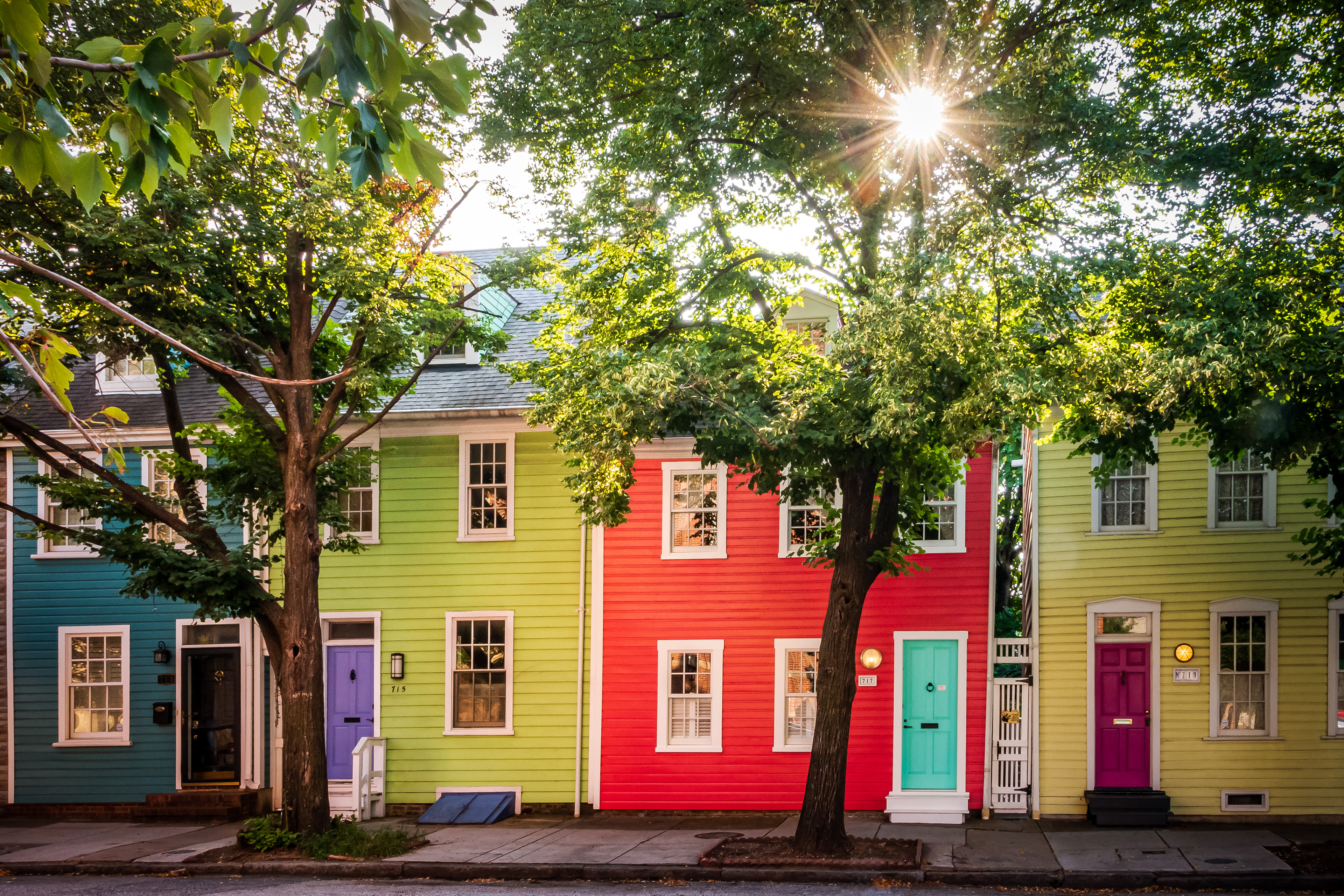 Rainbow Row Houses