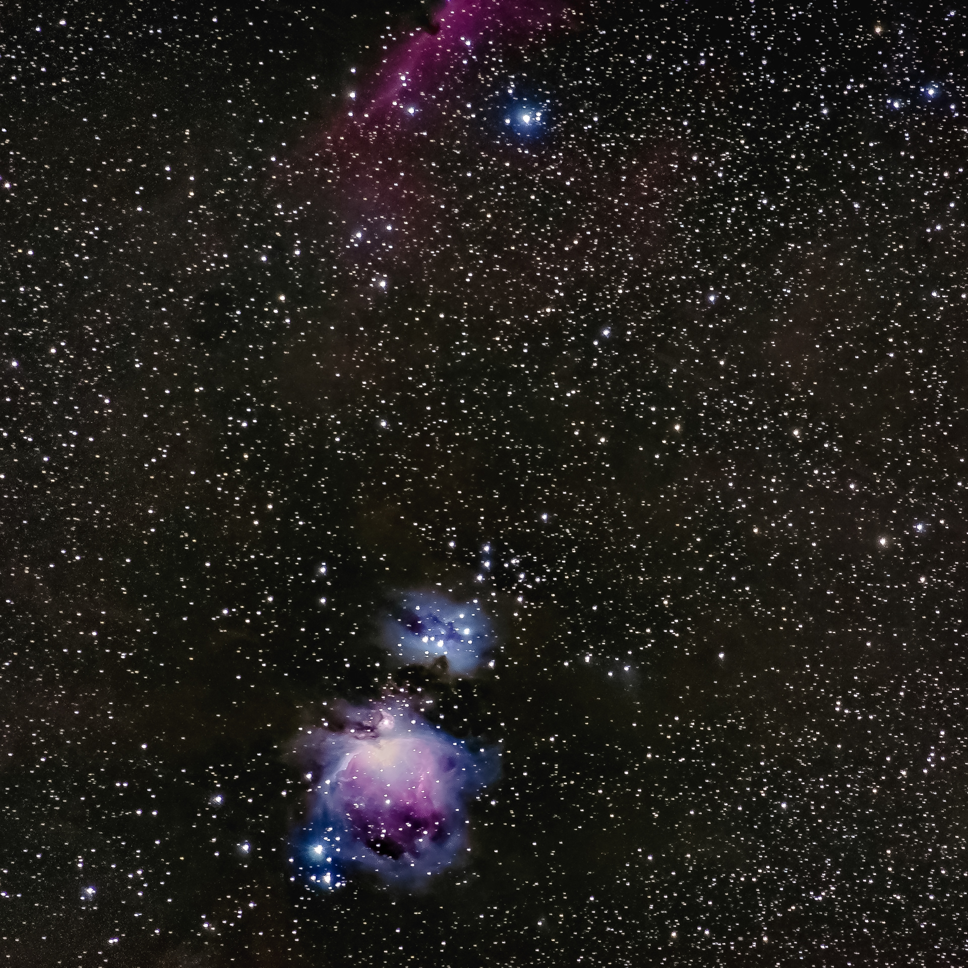 Orion, Running Man, Horsehead Nebulae