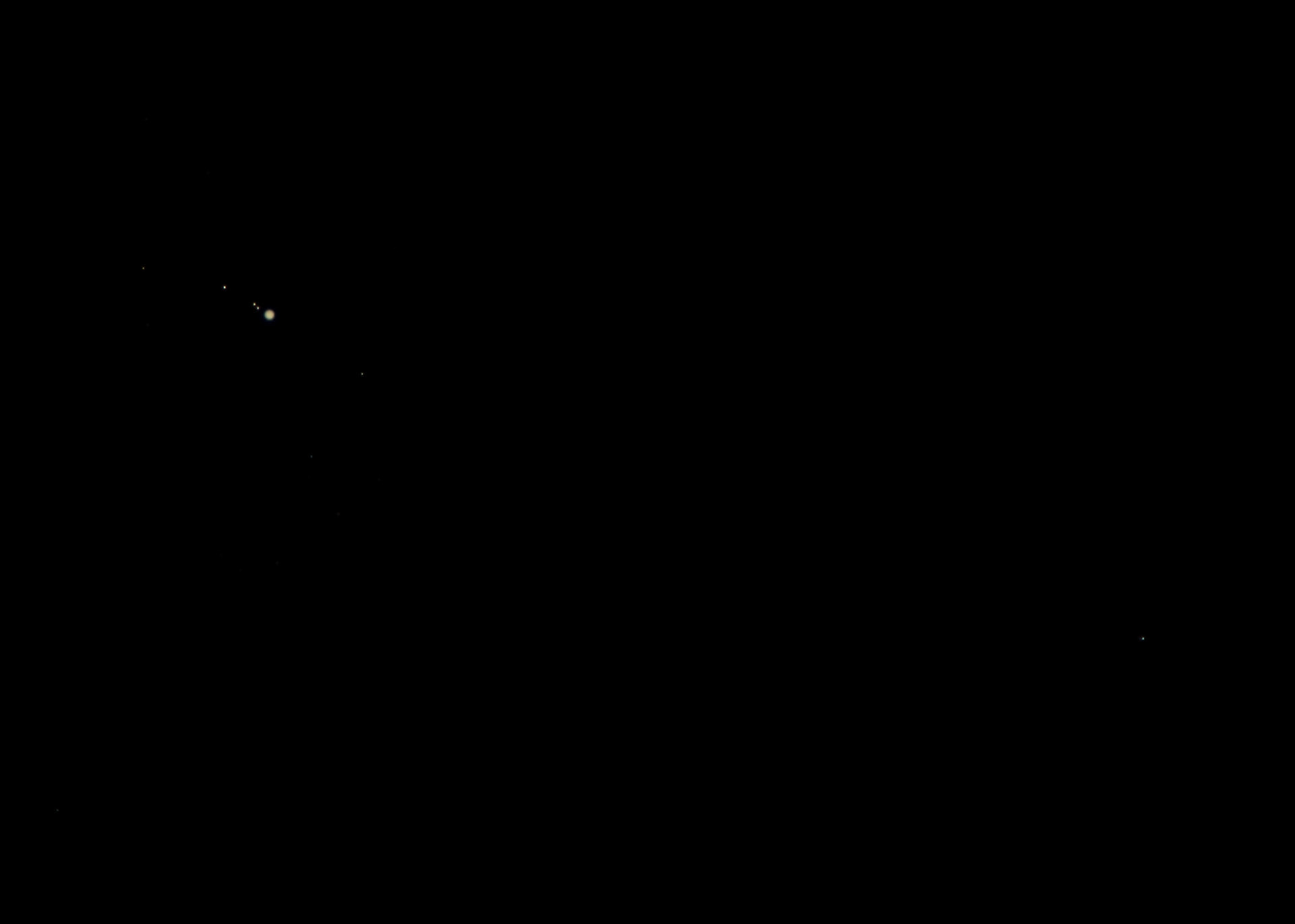 Jupiter and her moons along the Ecliptic