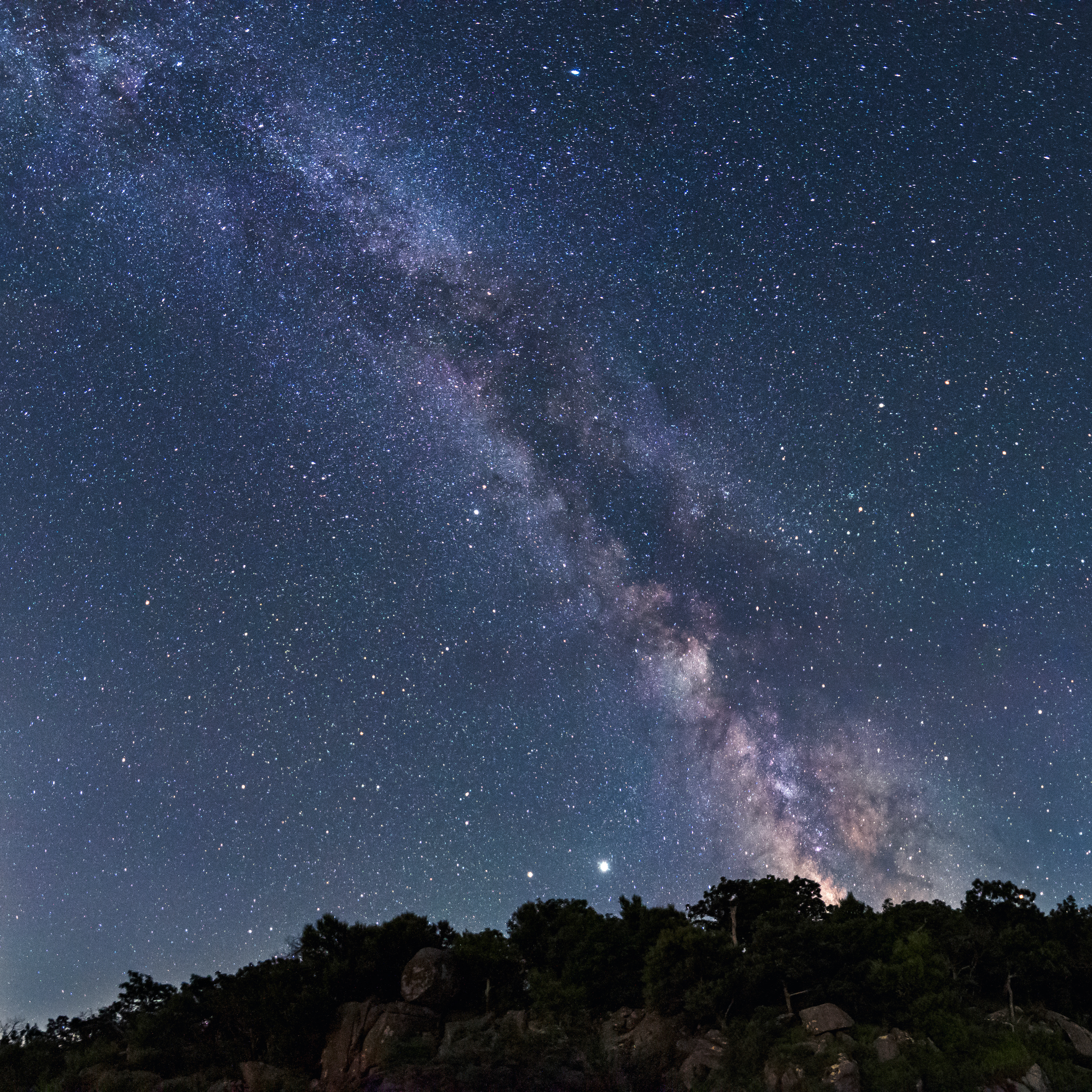 Jupiter Peaking Through Under the Milky Way - 2