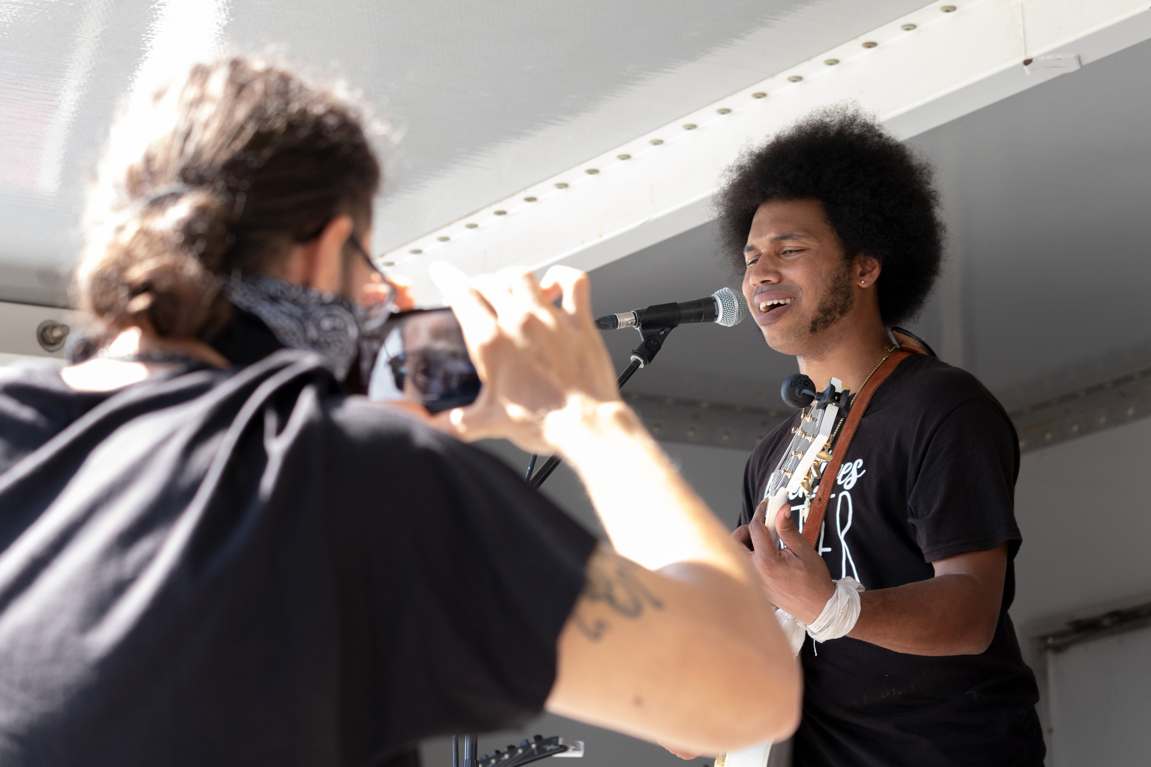 West Orange Native Rostafa performs at the Kemet Festival in Jersey City. (Photo/Sunah Choudhry)