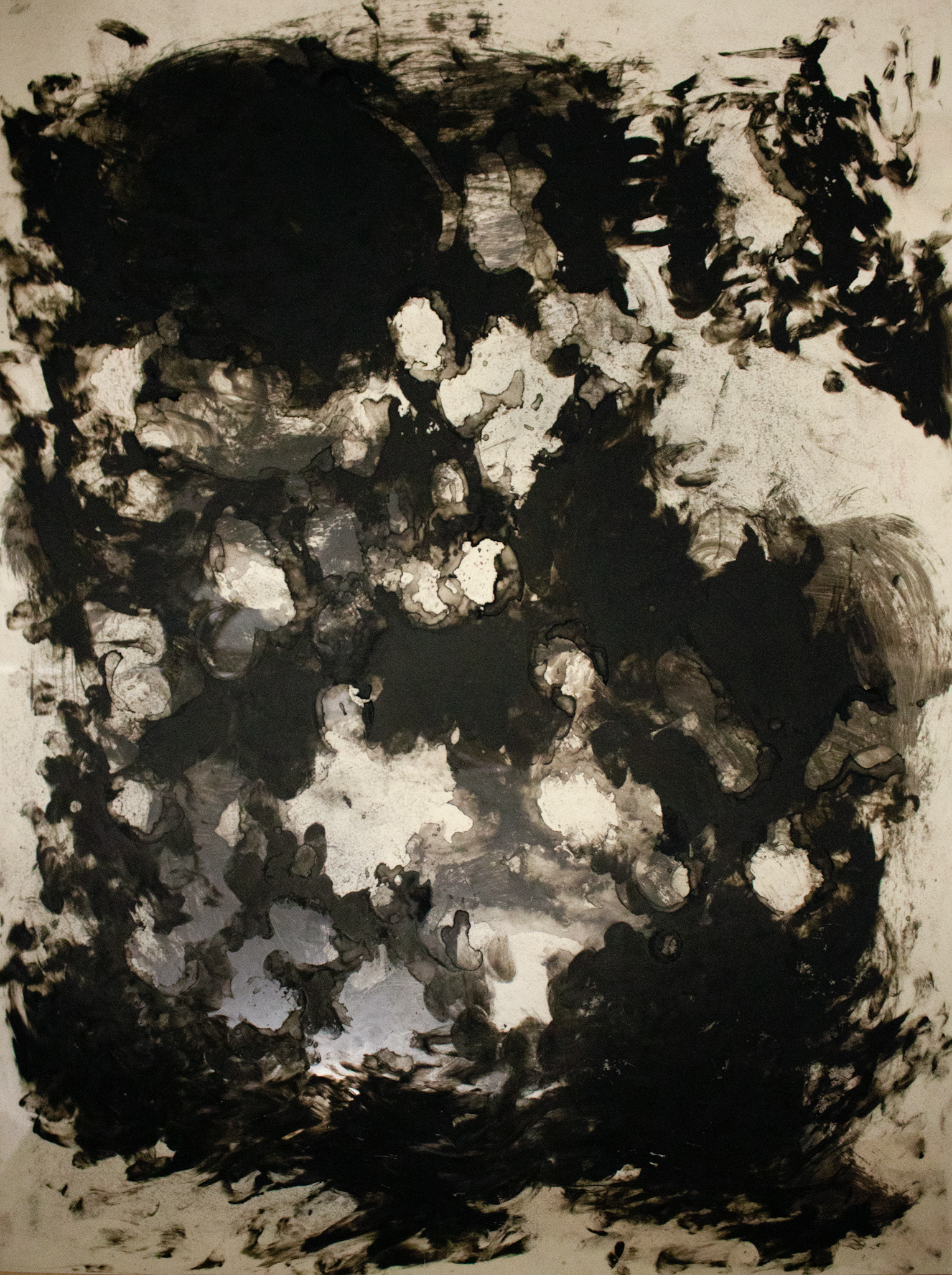 Shadows 5, Watercolor and Oil Pastel on Paper and Transparencies, 18"x24", 2018