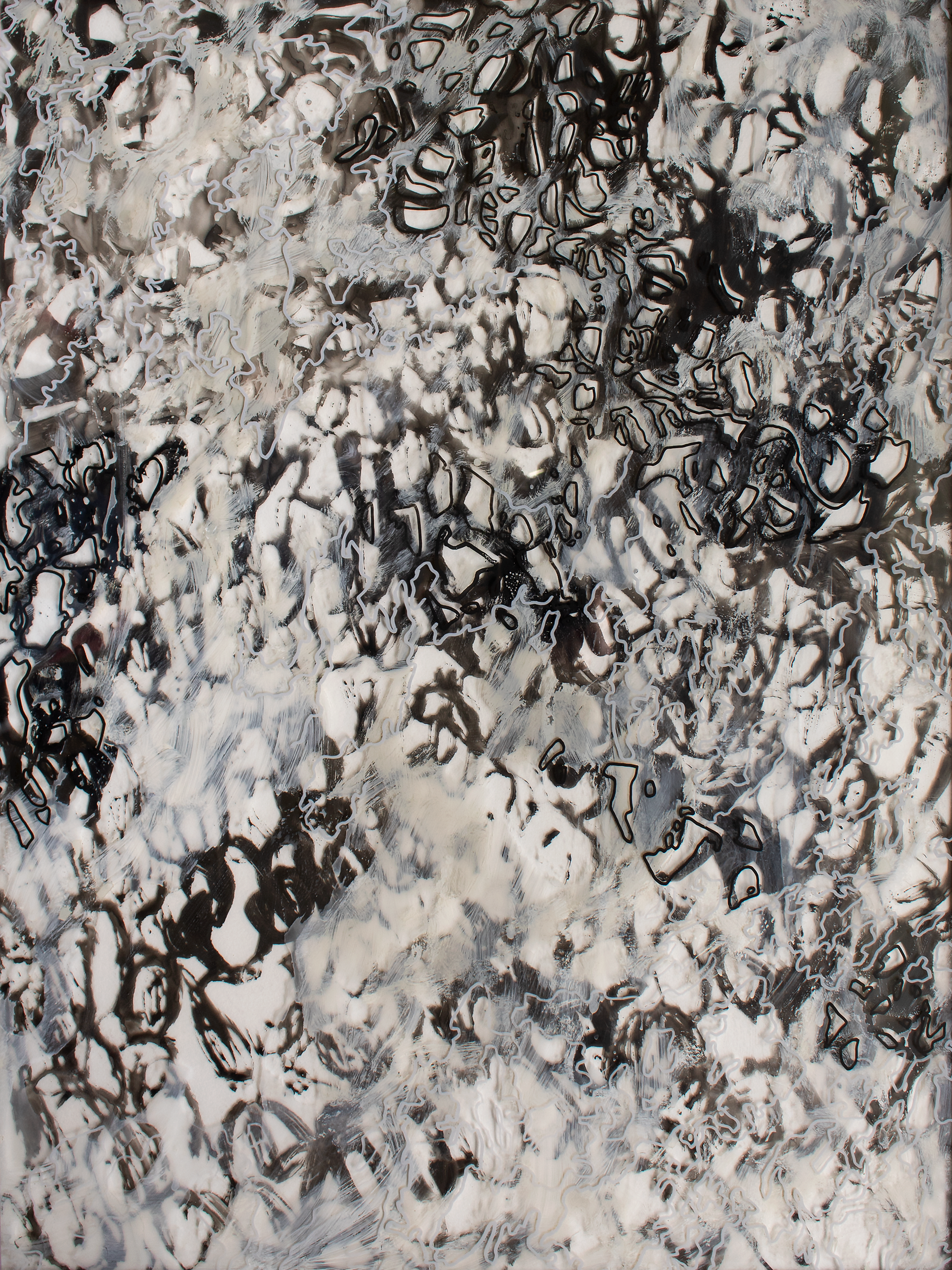 Dissolve (2021), 18"x24", Mixed media