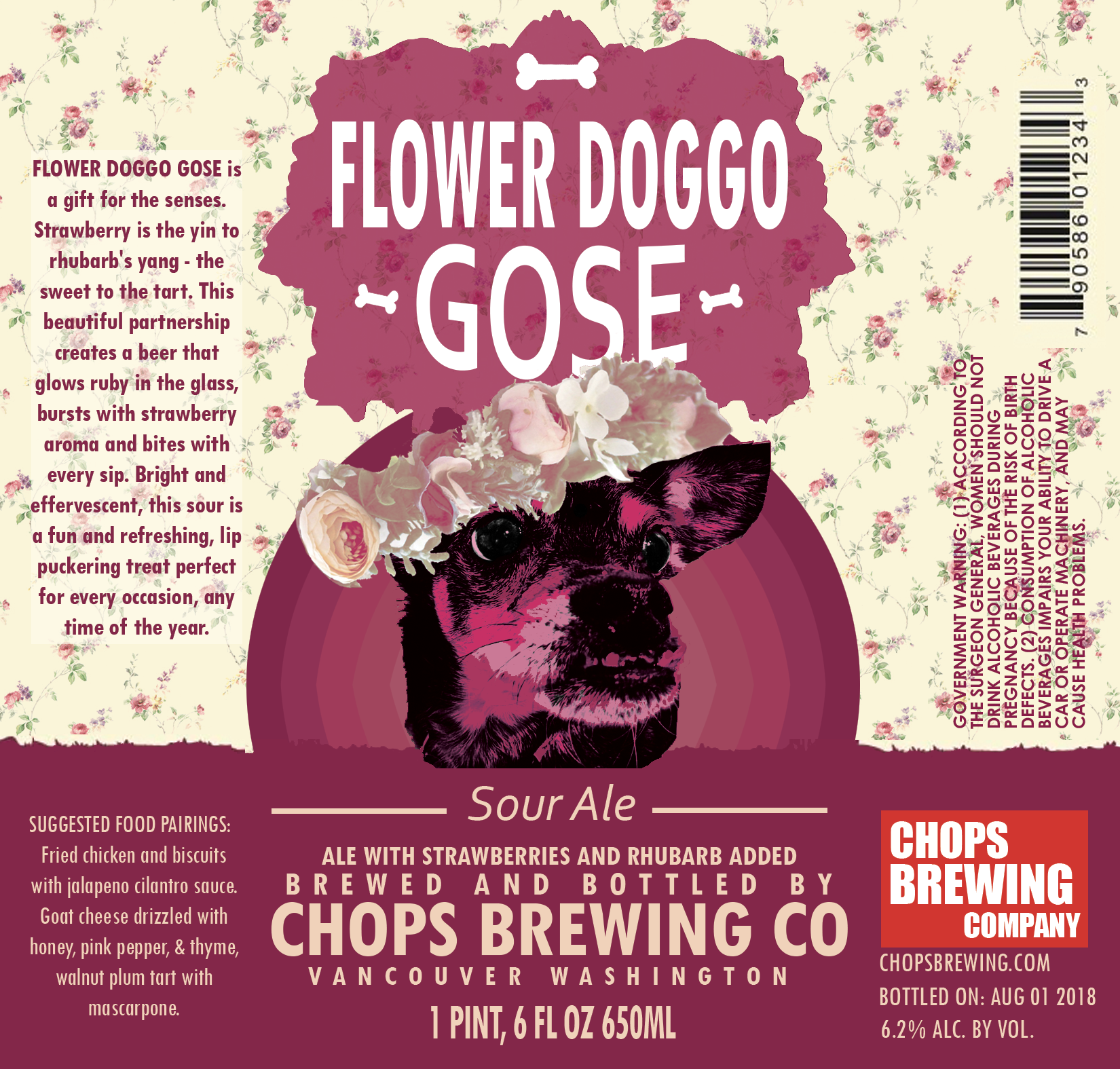 Based on Great Divide Brewing Co's "Strawberry Rhubarb Sour Ale"