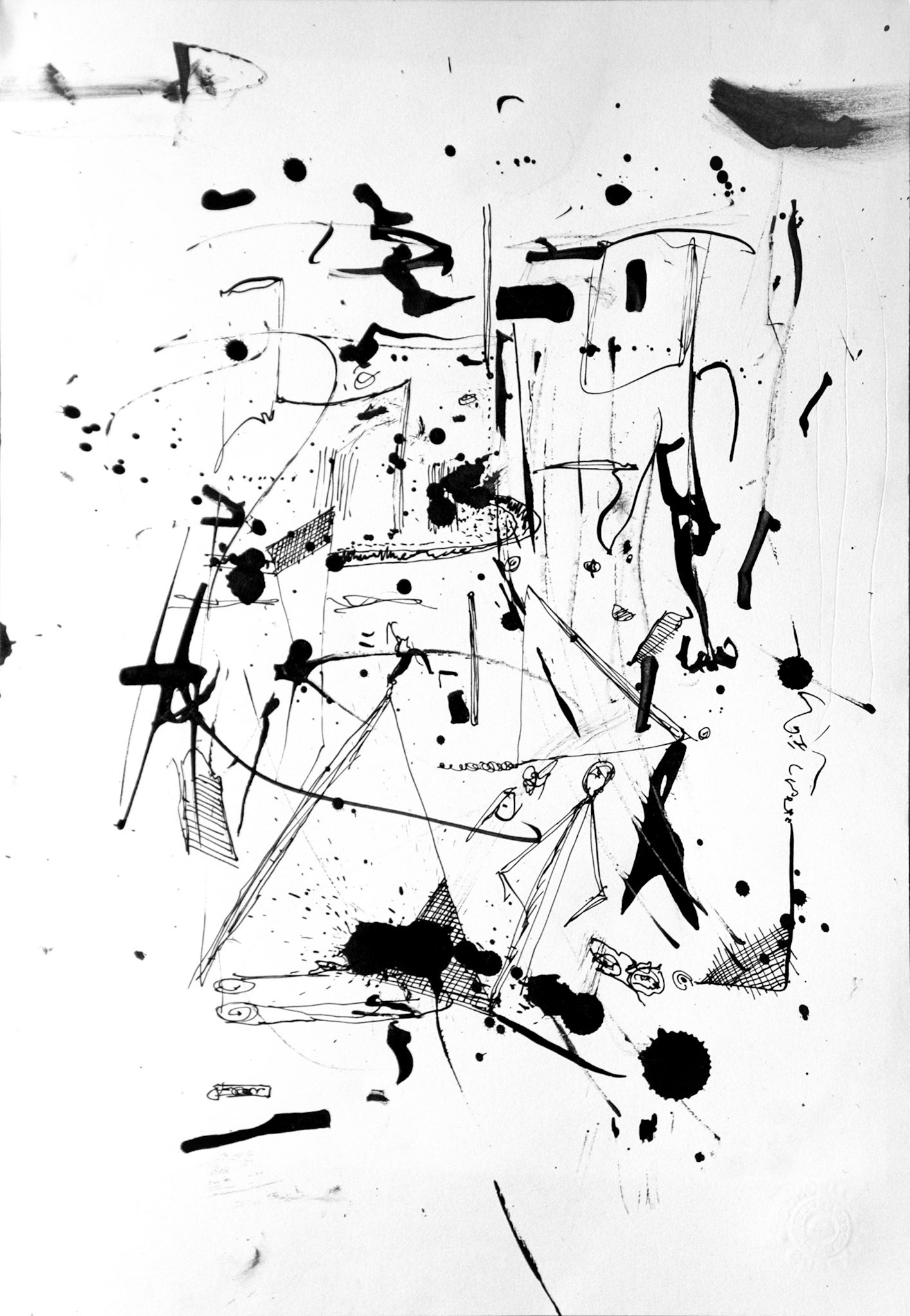 "Walking around" 2017. Indian ink on paper. Buenos aires 2017