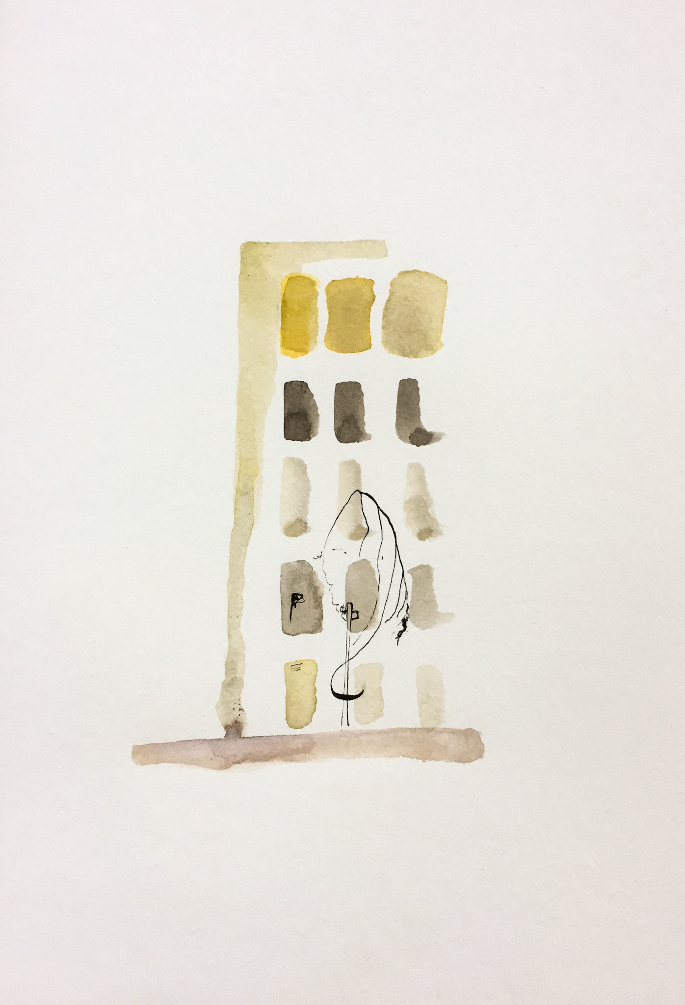 "Sauce" 2018. Indian ink on paper .
