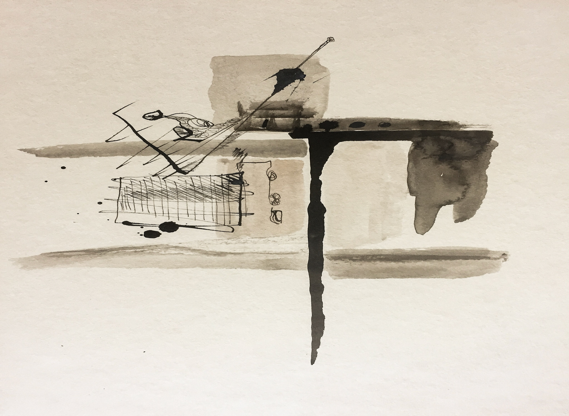 Indian ink on paper. Berlin 2018. Din A5