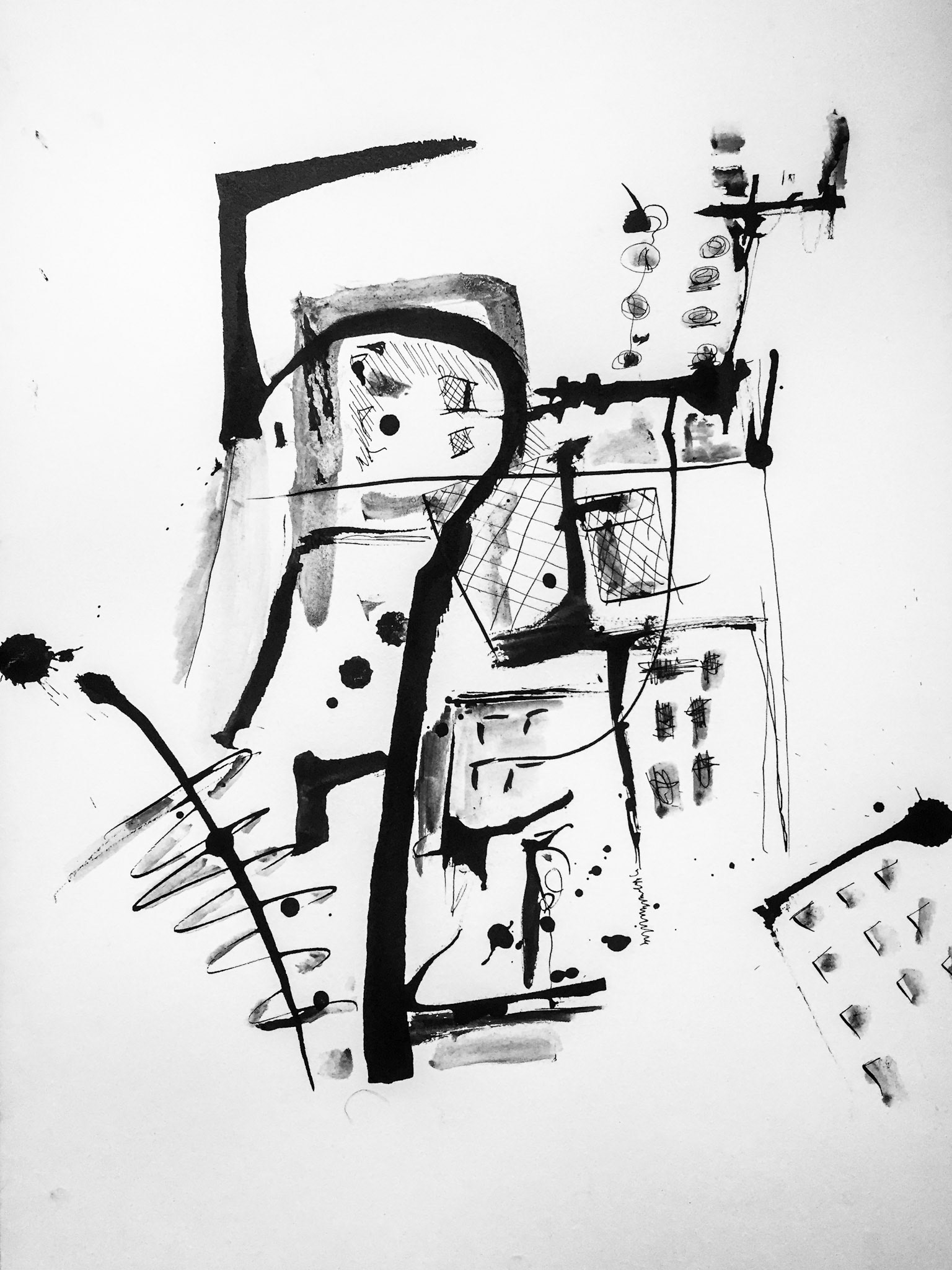 "Rastros" Indian ink on paper . Berlin 2018. 35x50