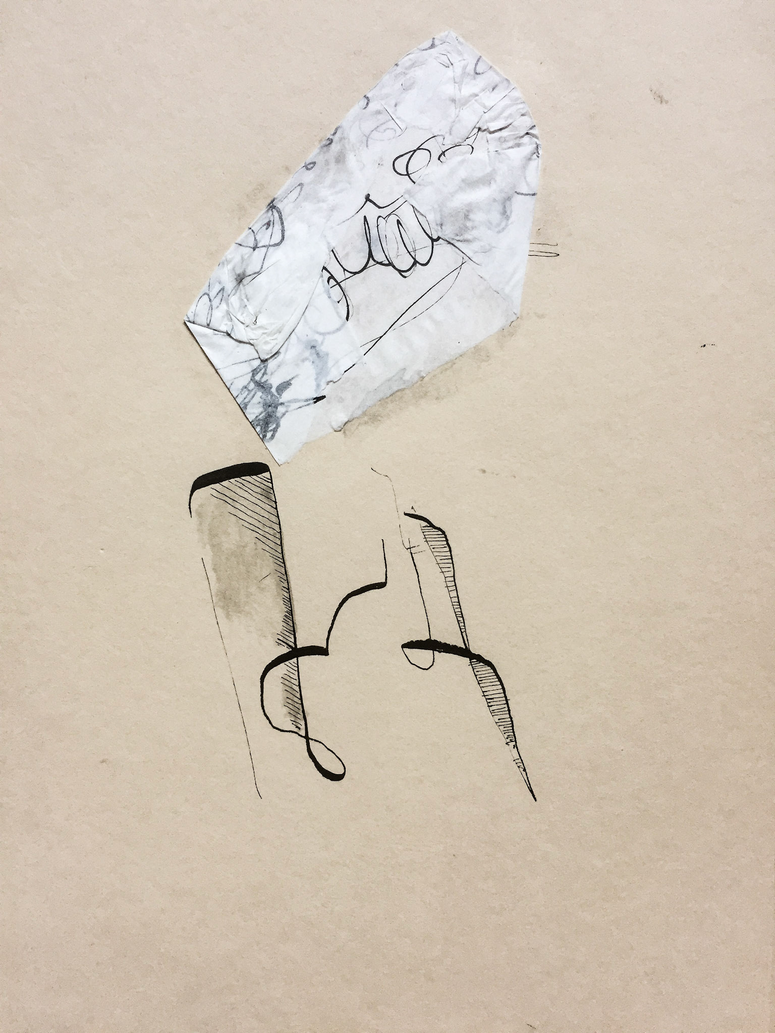 "Chimenea" 2018. Indian ink on paper.
