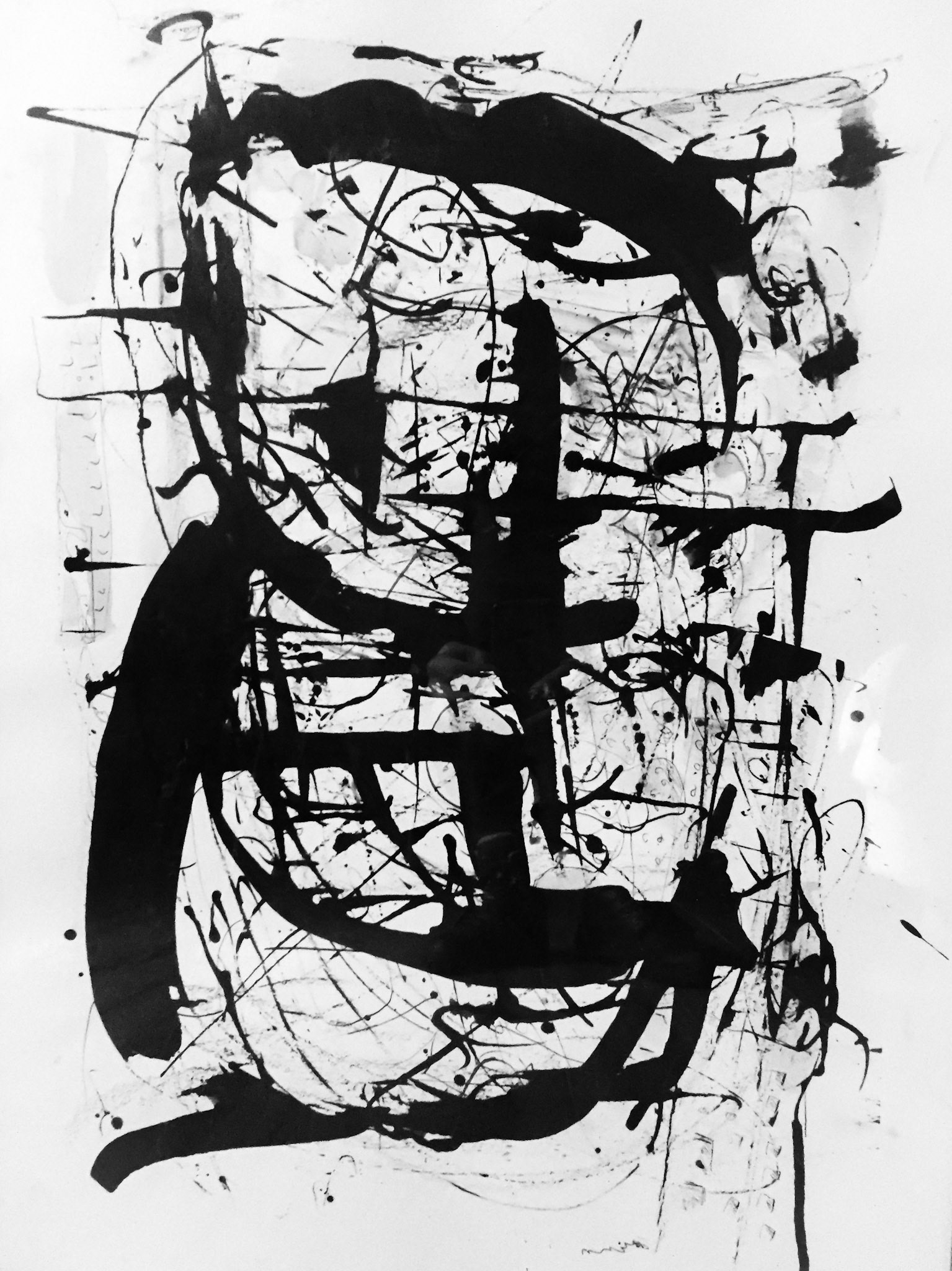 "Atomic bomb" 2018. Indian ink on paper.