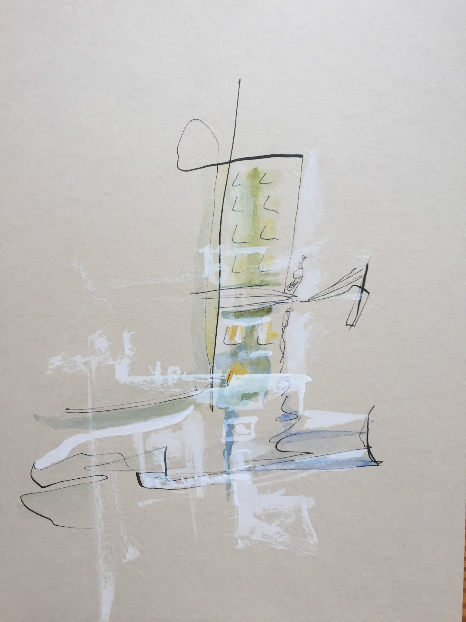 "Garden" 2018. Indian ink on paper.