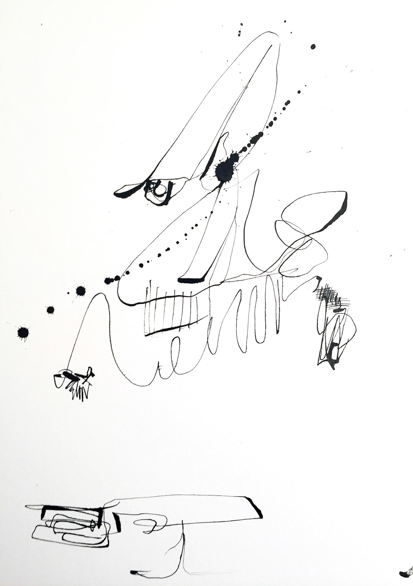 "Chinchudo" 2018. Indian ink on paper.