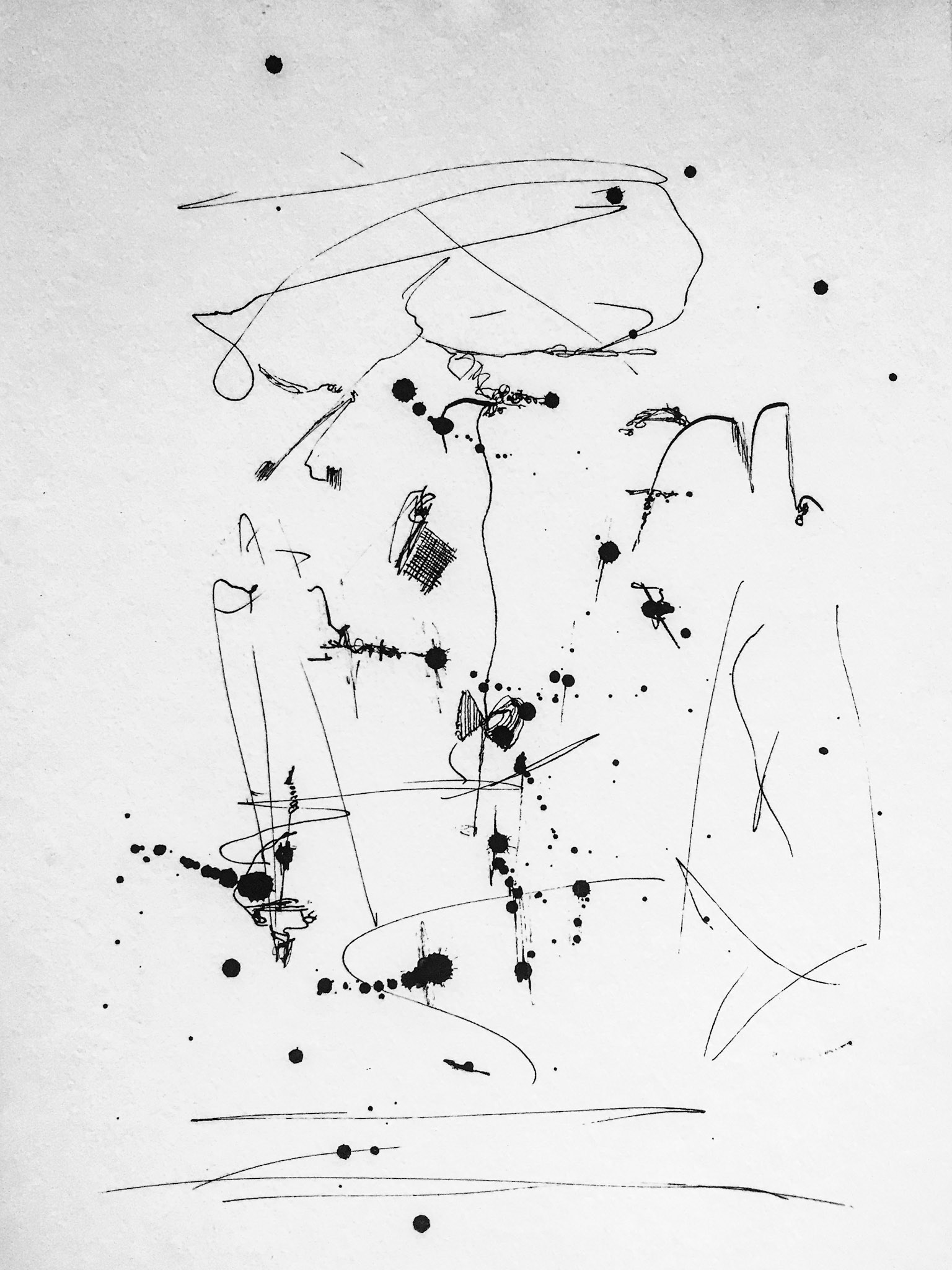 "Durmiendo siesta" 2018. Indian ink on paper.