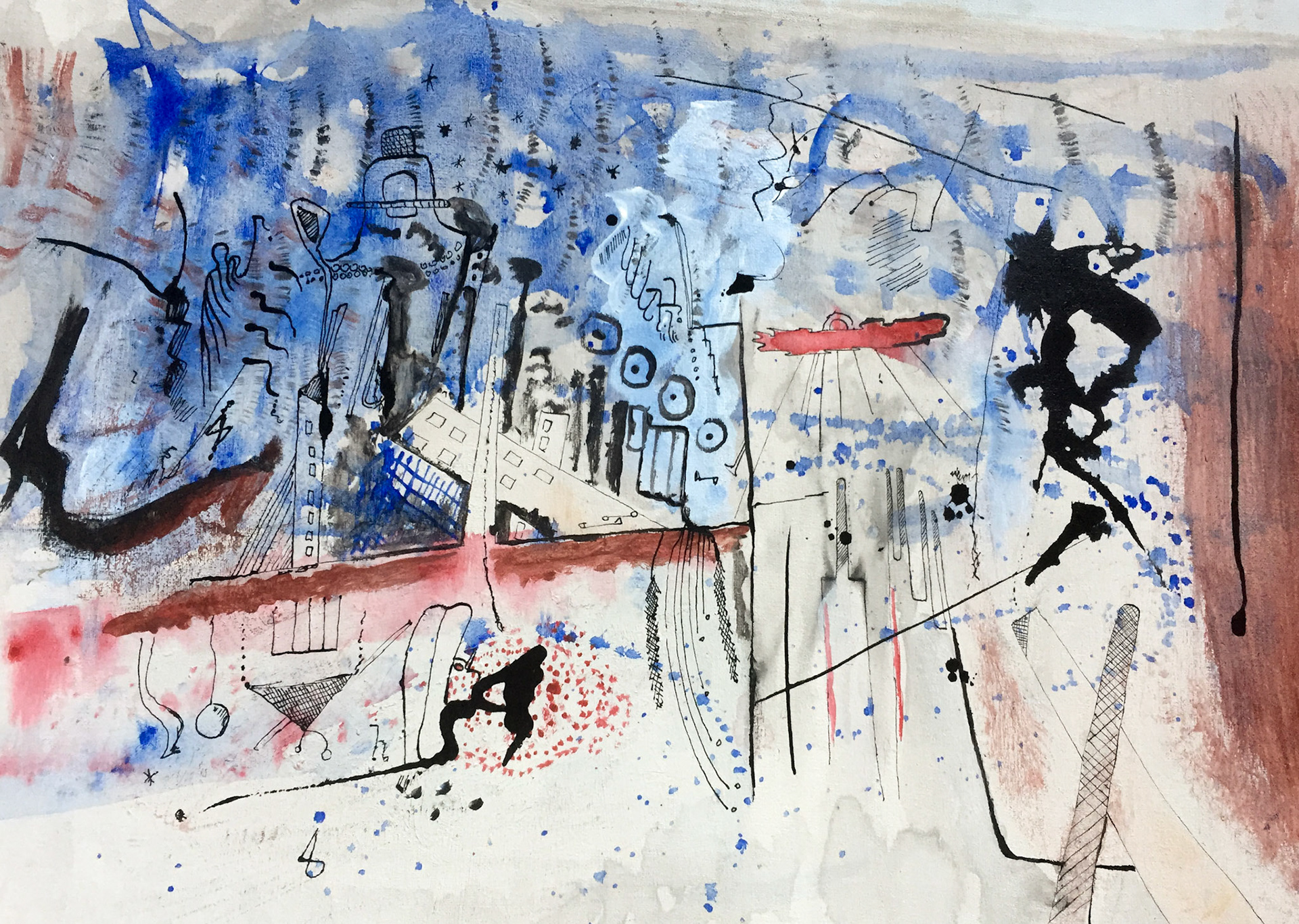 "Cementery garden". 2016. Mixed technique