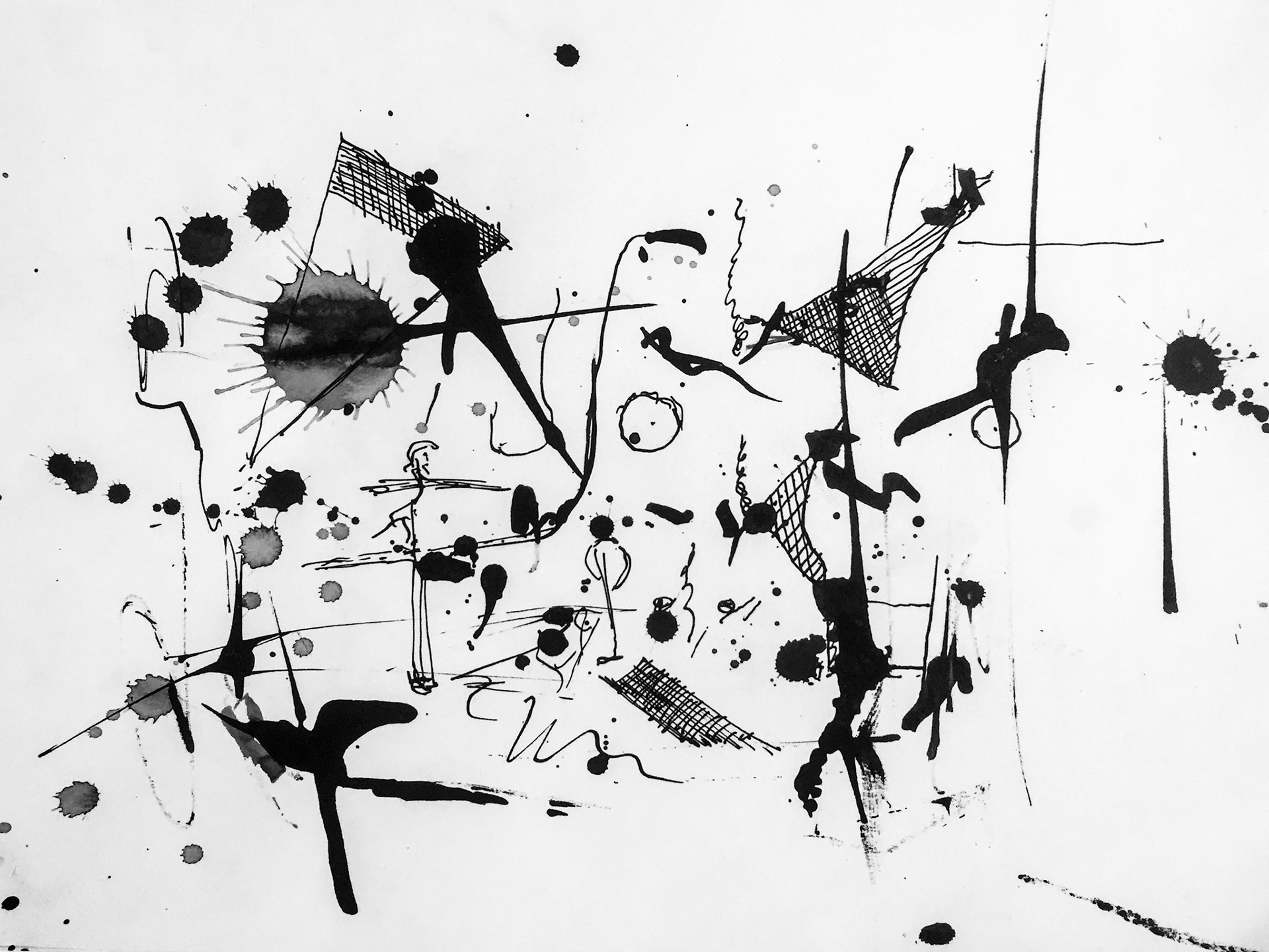 "Lupa" 2017. Indian ink on paper.